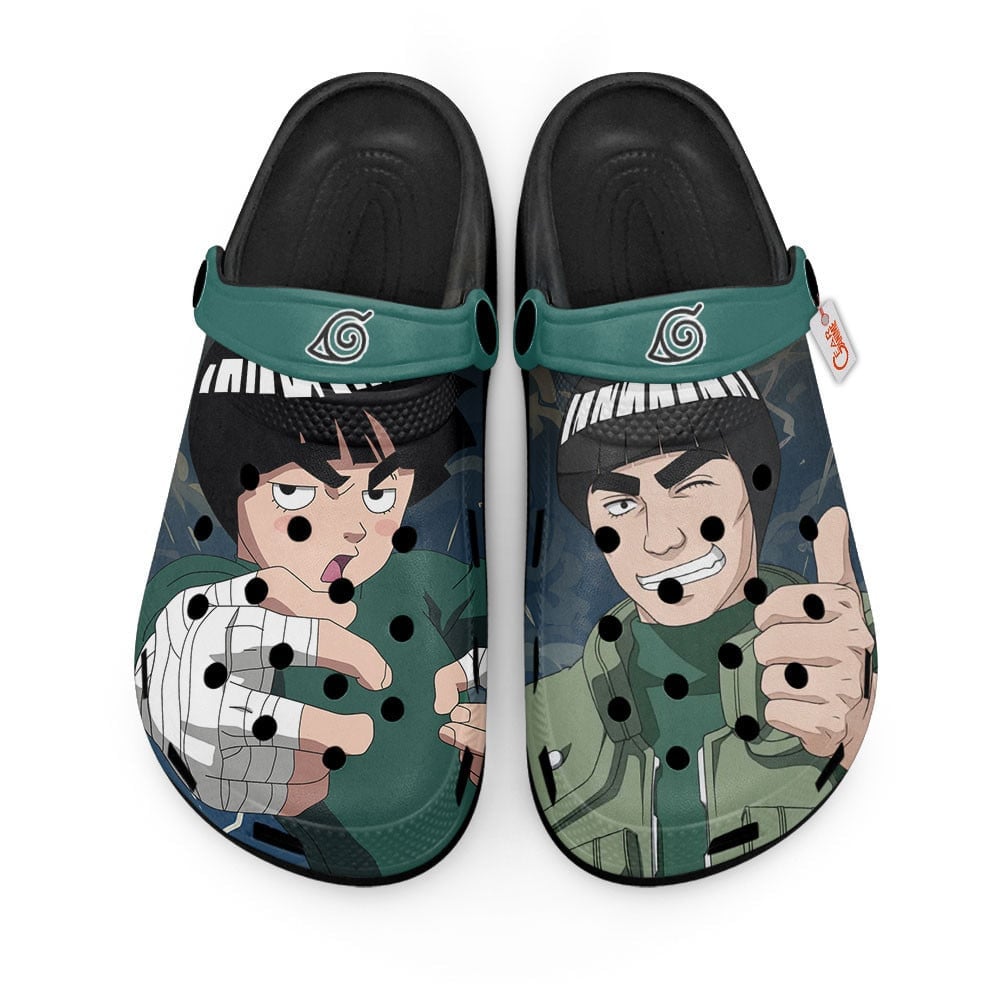Footwearmerch Rock Lee and Might Guy Naruto Shippuden Anime Crocs Crocband Clogs Shoes Comfortable For Men Women and Kids