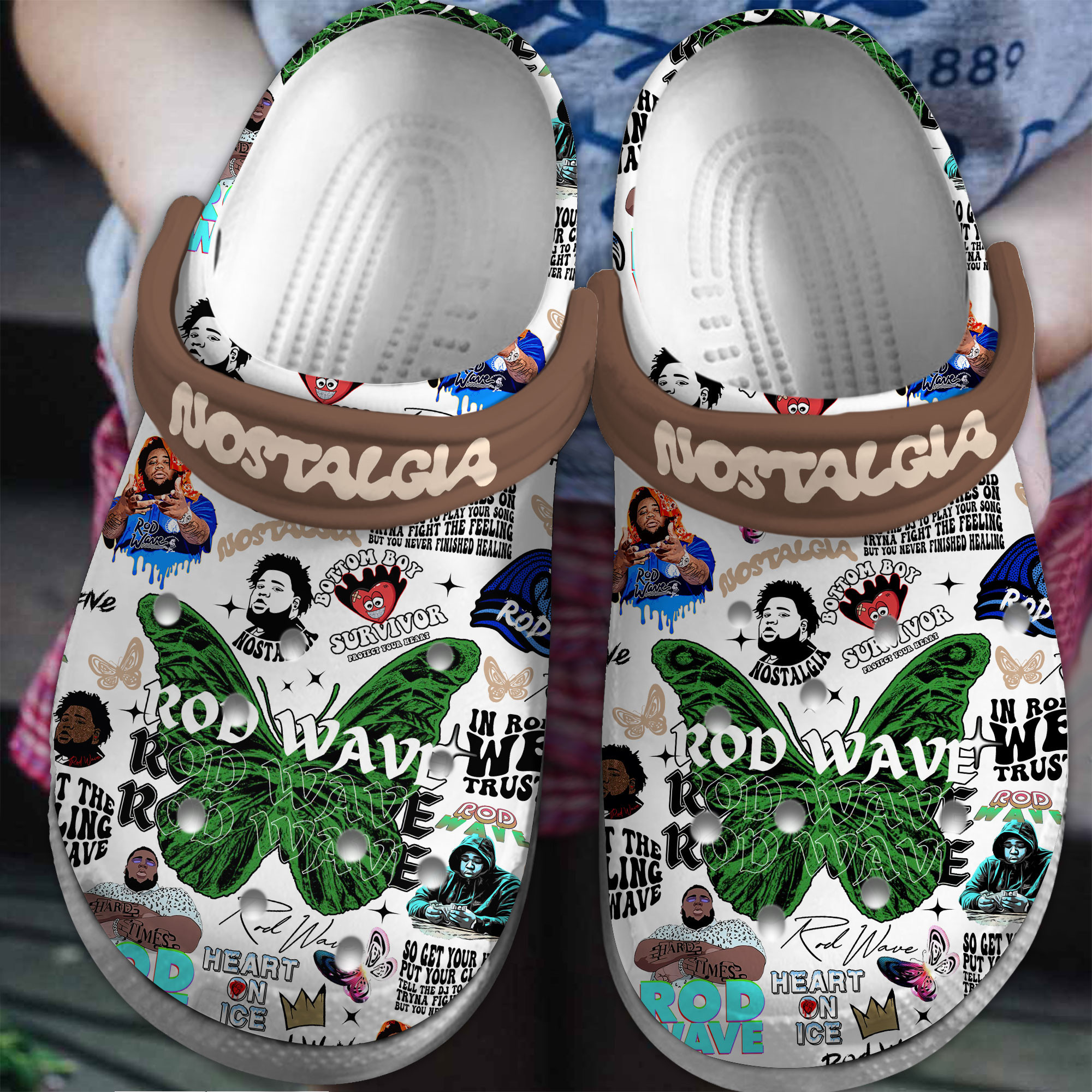 Footwearmerch Rod Wave Music Crocs Crocband Clogs Shoes Comfortable For Men Women and Kids