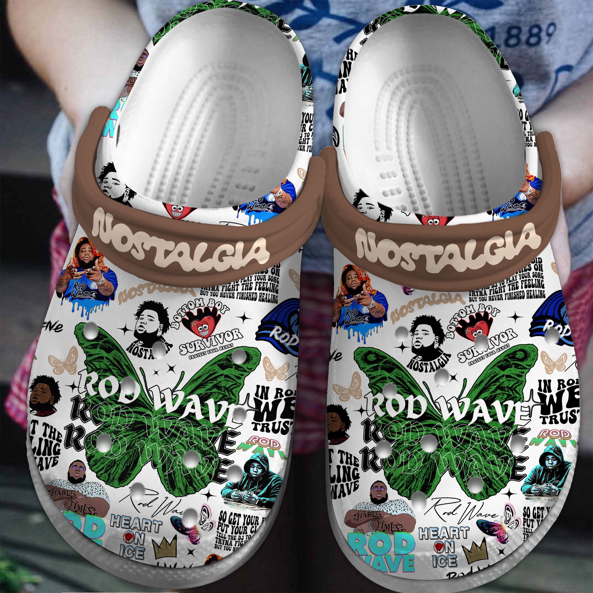 Footwearmerch Rod Wave Rapper Music Crocs Crocband Clogs Shoes Comfortable For Men Women and Kids