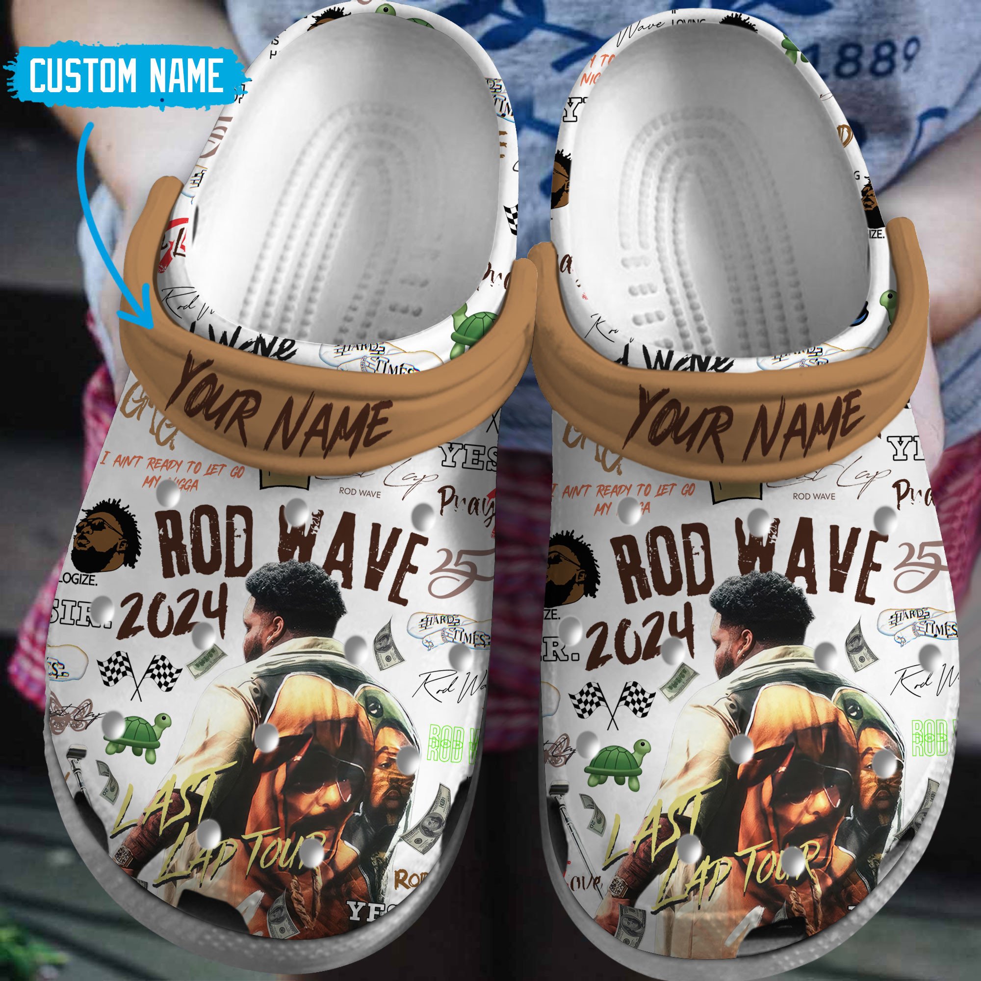 Footwearmerch Rod Wave Rapper Music Crocs Crocband Clogs Shoes Comfortable For Men Women and Kids