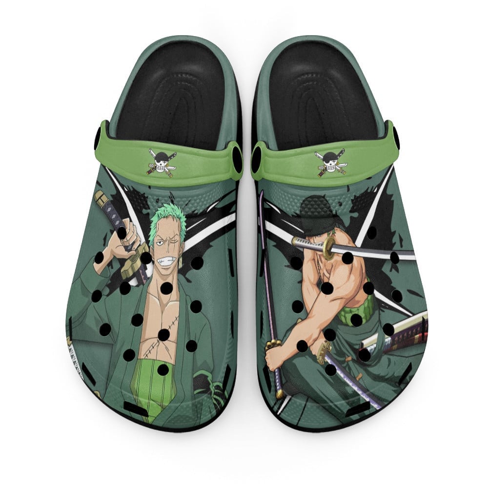 Footwearmerch Roronoa Zoro One Piece Anime Crocs Crocband Clogs Shoes Comfortable For Men Women and Kids