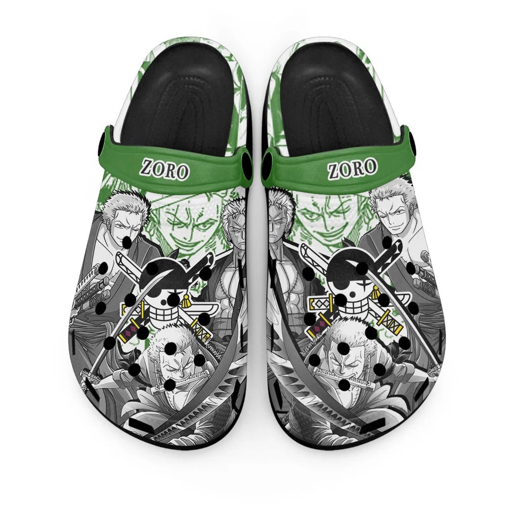Footwearmerch Roronoa Zoro One Piece Anime Crocs Crocband Clogs Shoes Comfortable For Men Women and Kids