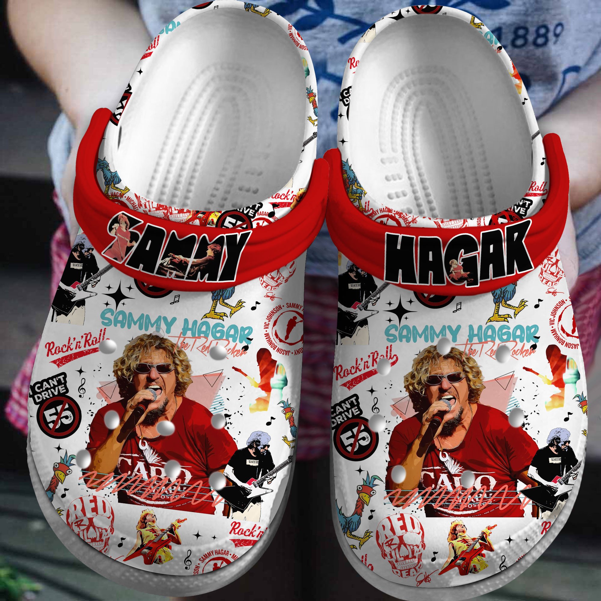 Footwearmerch Sammy Hagar Music Crocs Crocband Clogs Shoes Comfortable For Men Women and Kids