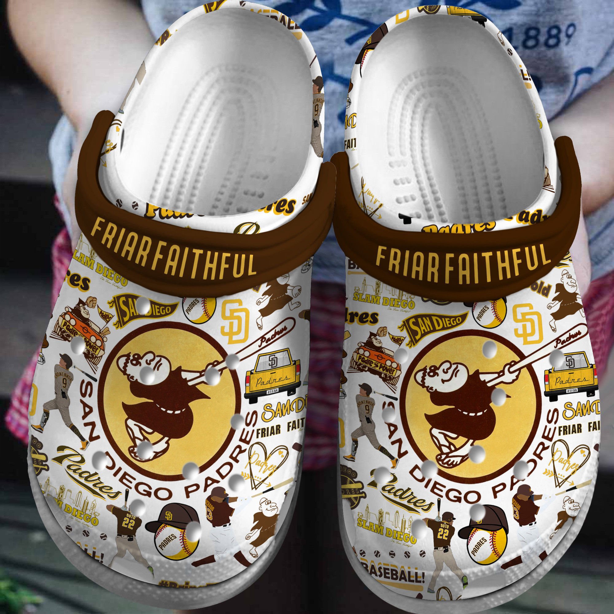 Footwearmerch San Diego Padres Baseball MLB Sport Crocs Crocband Clogs Shoes Comfortable For Men Women and Kids