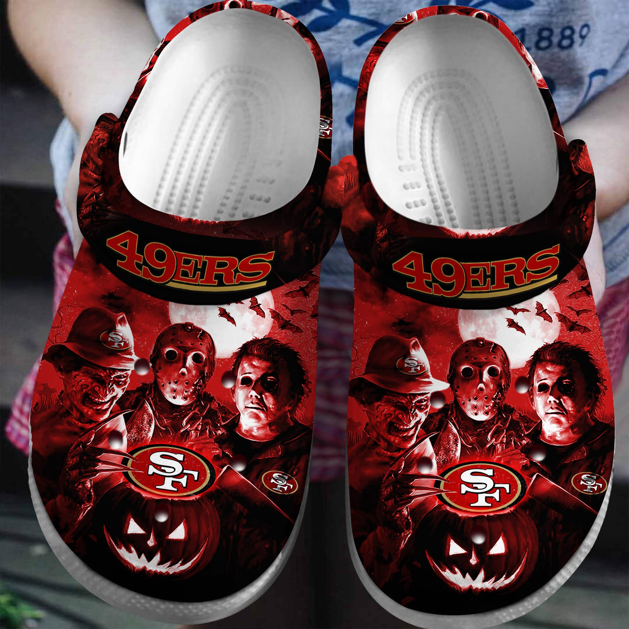 Footwearmerch San Francisco 49ers NFL Sport Crocs Crocband Clogs Shoes Comfortable For Men Women and Kids