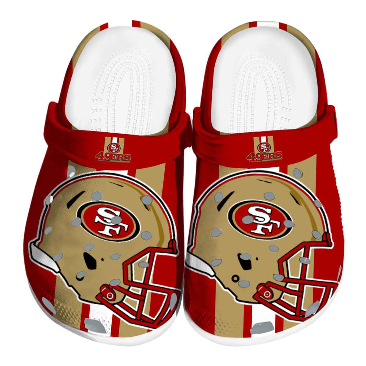 Footwearmerch San Francisco 49ers NFL Sport Crocs Crocband Clogs Shoes Comfortable For Men Women and Kids