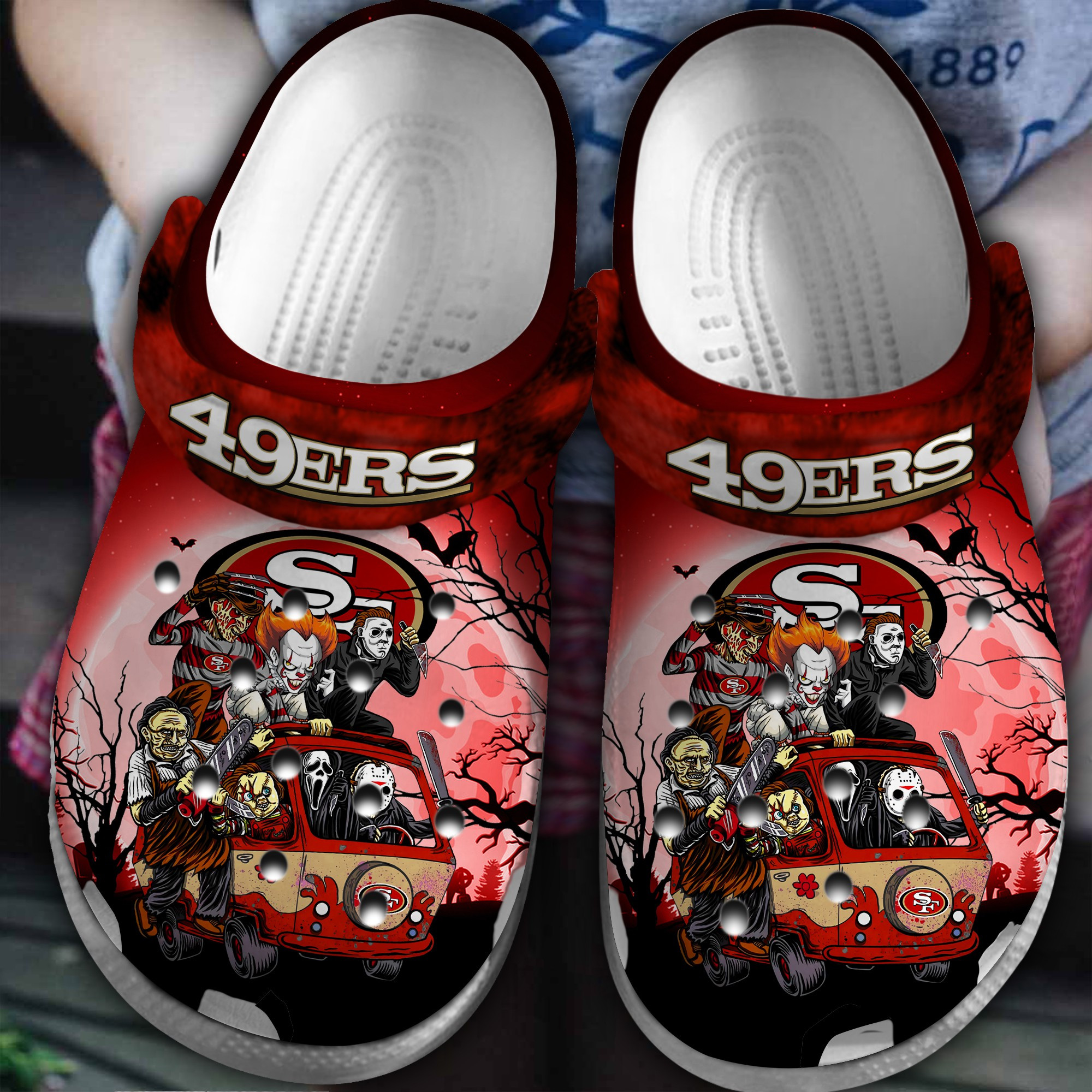 Footwearmerch San Francisco 49ers NFL Sport Crocs Crocband Clogs Shoes Comfortable For Men Women and Kids