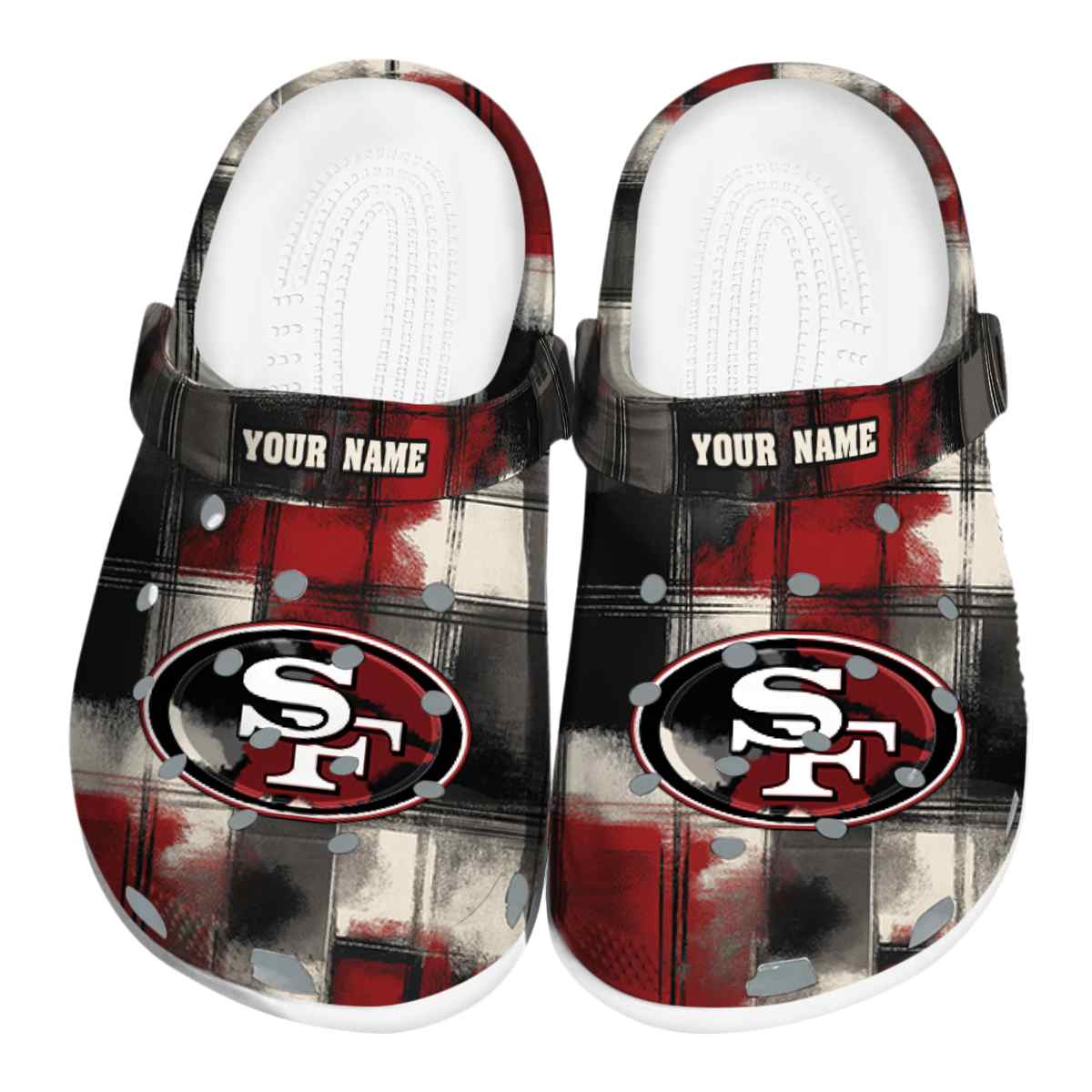 Footwearmerch San Francisco 49ers NFL Sport Crocs Crocband Clogs Shoes Comfortable For Men Women and Kids