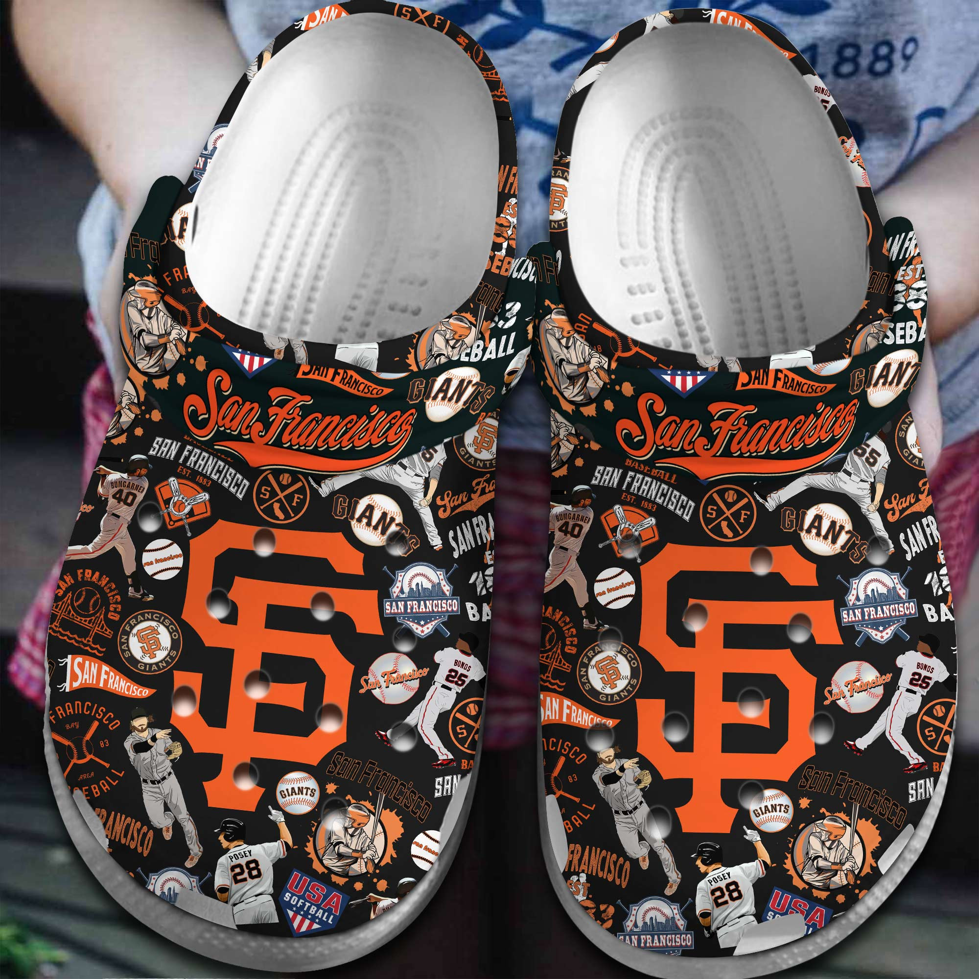 Footwearmerch San Francisco Giants MLB Sport Crocs Crocband Clogs Shoes Comfortable For Men Women and Kids