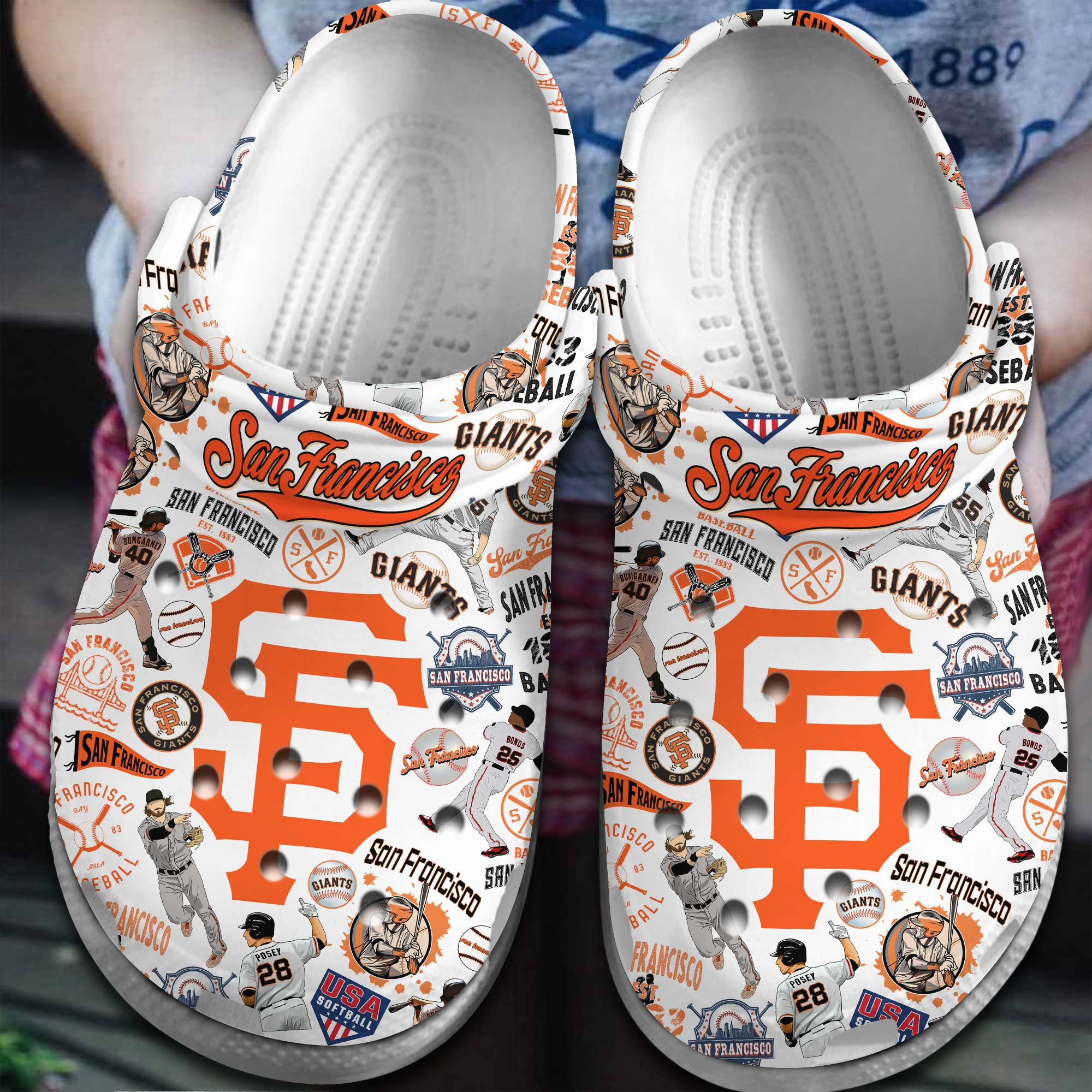 Footwearmerch San Francisco Giants MLB Sport Crocs Crocband Clogs Shoes Comfortable For Men Women and Kids