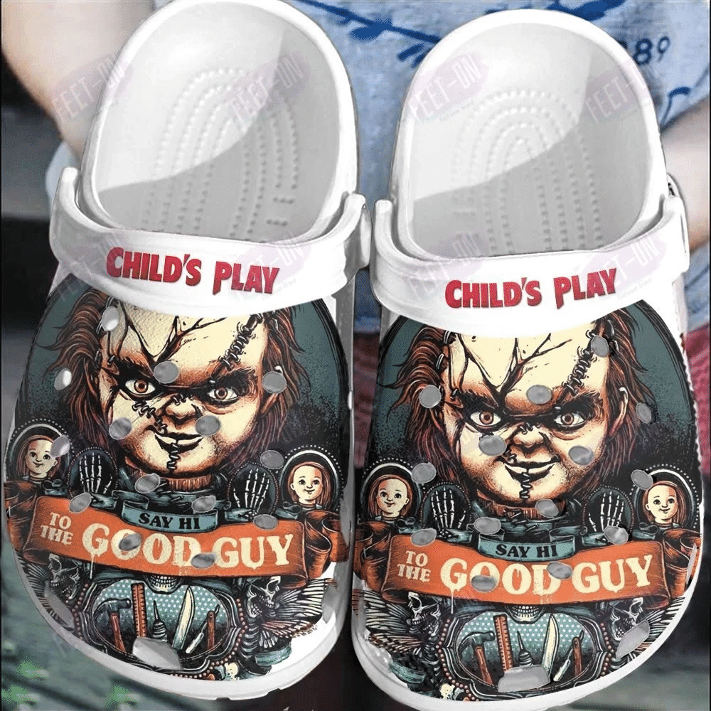 Footwearmerch Say Hi To The Good Guy Chucky Horror Movie Halloween Classic Clogs Shoes