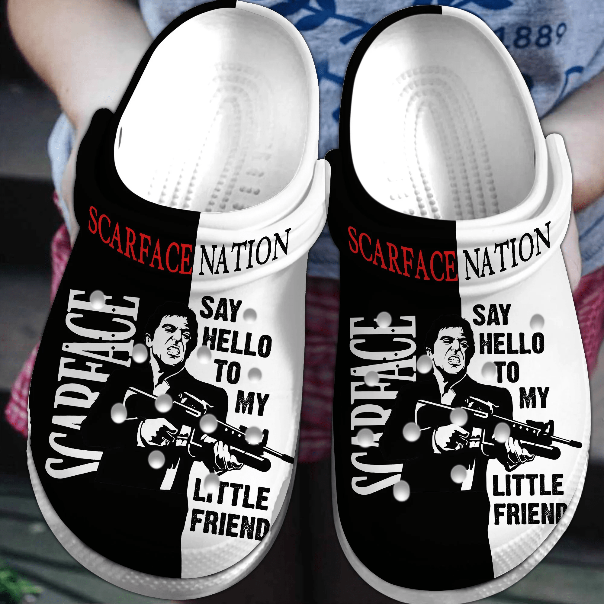 Footwearmerch Scarface Movie Crocs Crocband Clogs Shoes Comfortable For Men Women and Kids