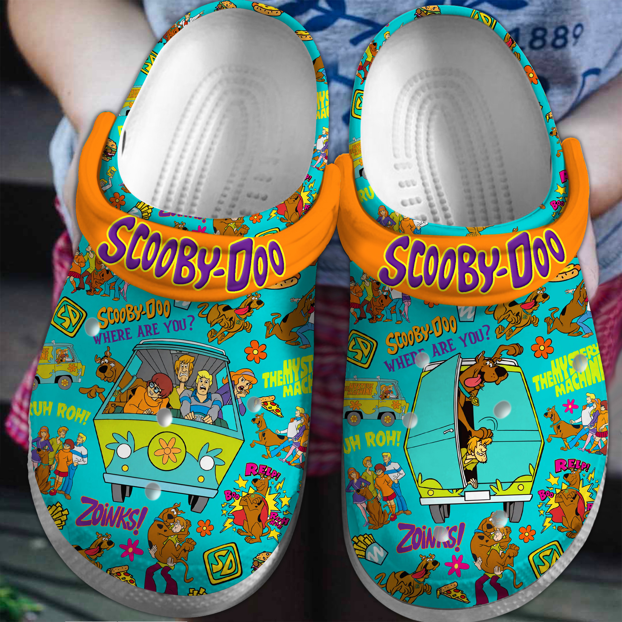Footwearmerch Scooby Doo Cartoon Crocs Crocband Clogs Shoes Comfortable For Men Women and Kids