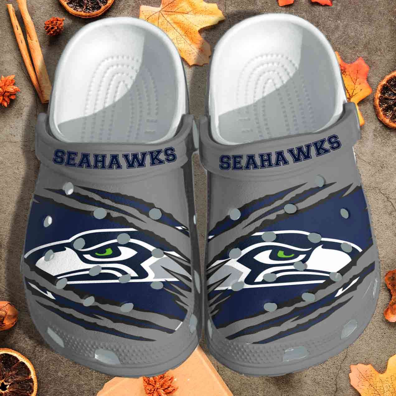 Footwearmerch Seahawks Crocband Clogs