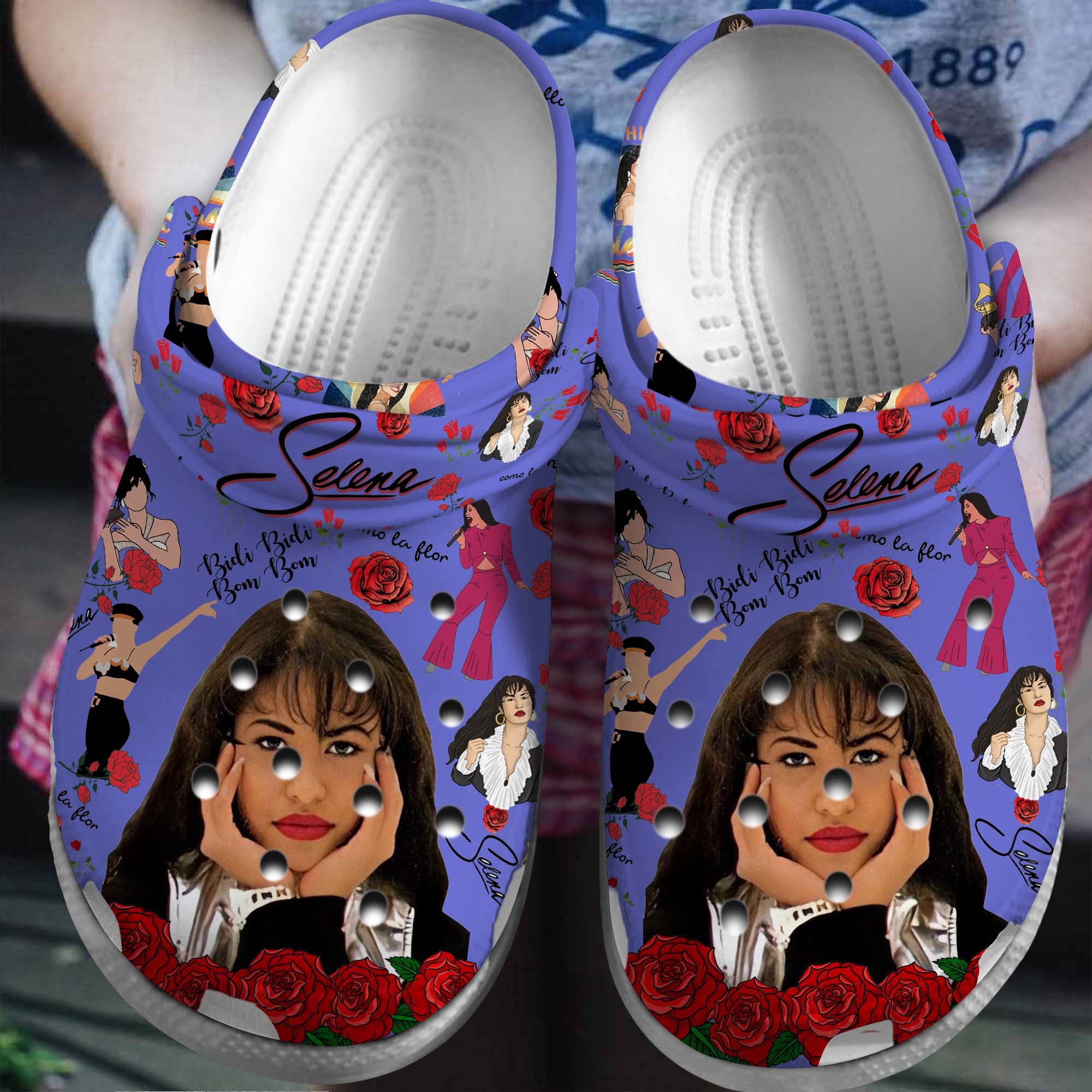 Footwearmerch Selena Singer Music Crocs Crocband Clogs Shoes Comfortable For Men Women and Kids