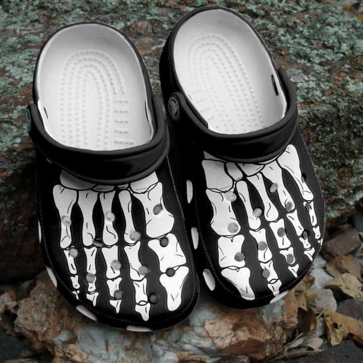 Footwearmerch Skeleton Feet Halloween Classic Clogs Shoes