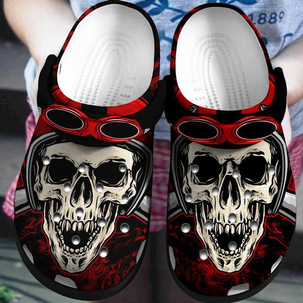 Footwearmerch Skull Tattoo And Sun Glasses clog Shoesshoes Clog Birthday Gift For Man Boy