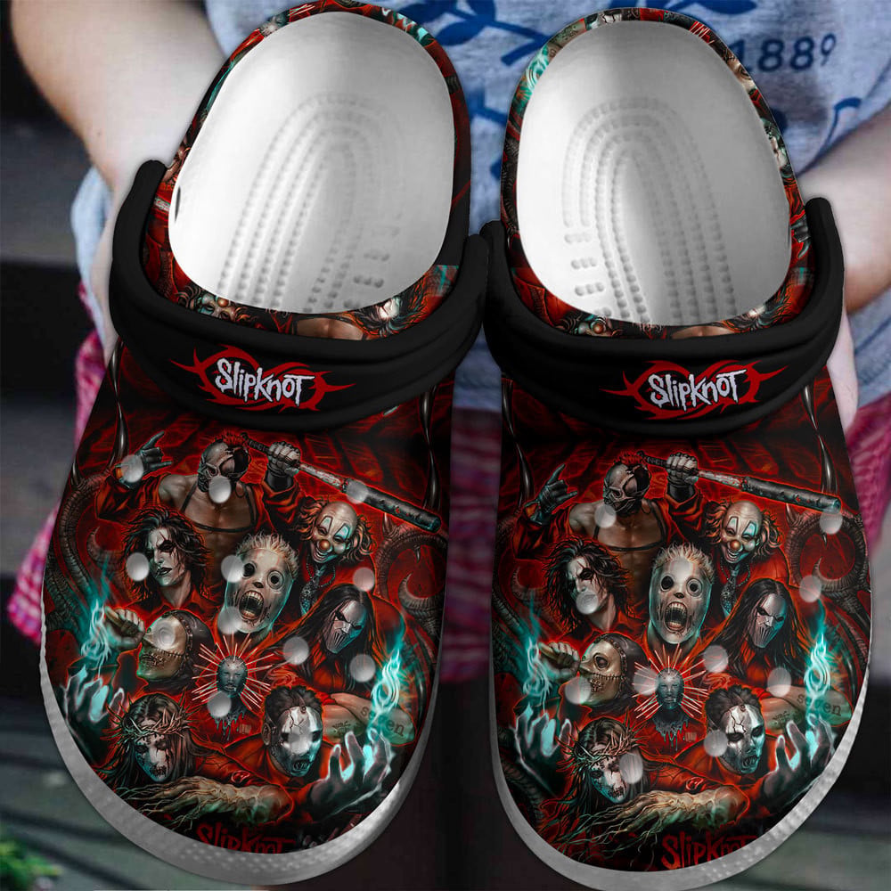 Footwearmerch Slipknot Band Music Premium Crocs Crocband Clogs Shoes Comfortable For Men Women and Kids