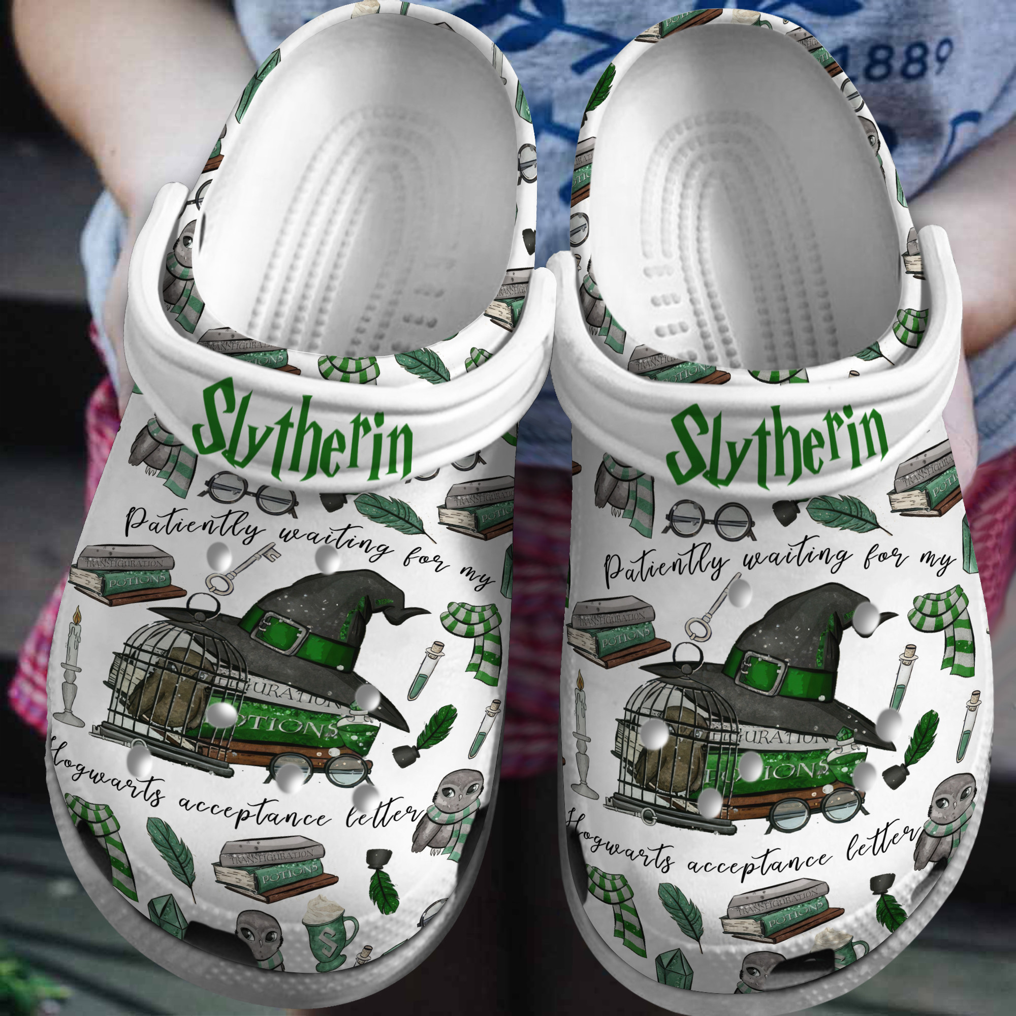 Footwearmerch Slytherin Harry Potter Movie Crocs Crocband Clogs Shoes Comfortable For Men Women and Kids