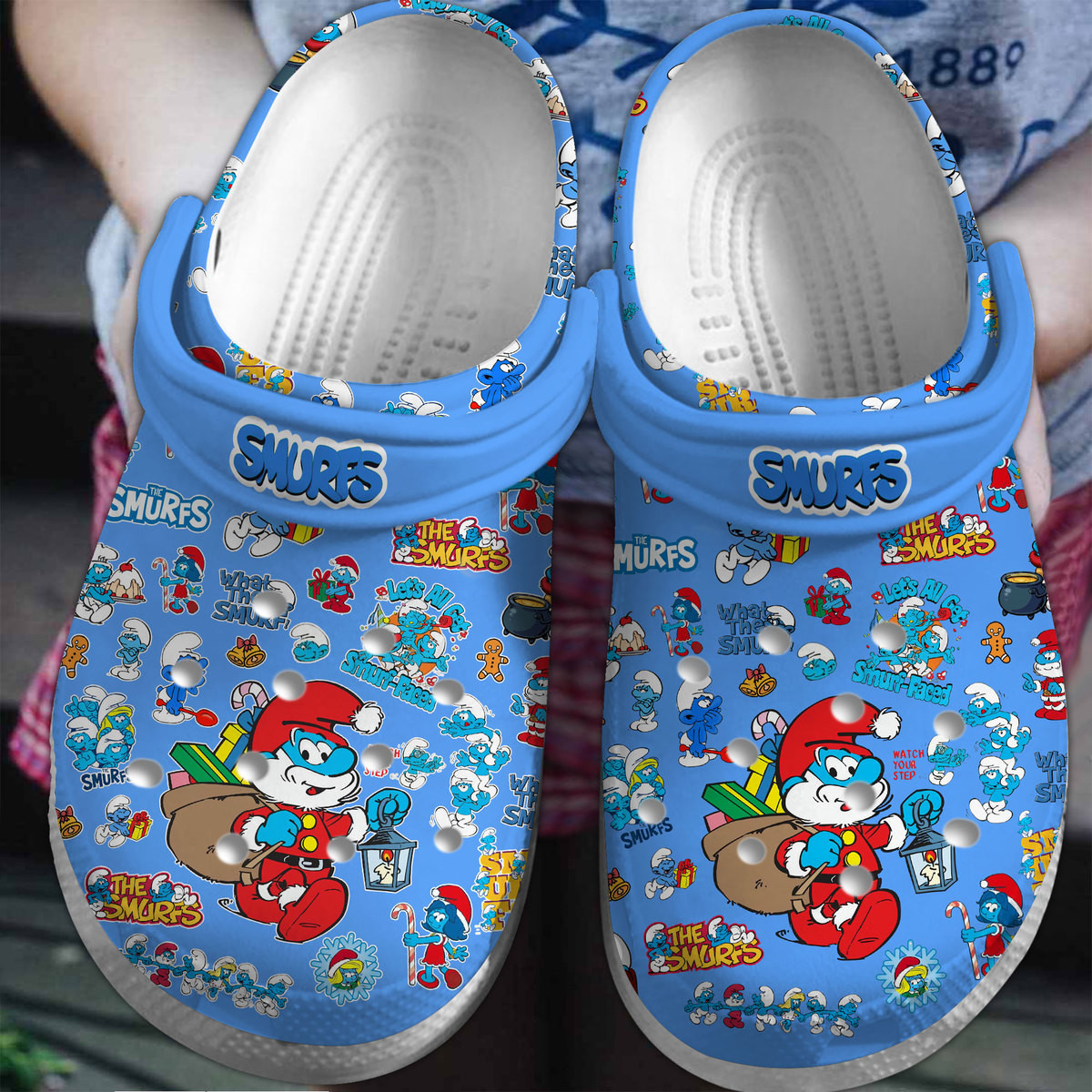 Footwearmerch Smurfs Movie Crocs Crocband Clogs Shoes Comfortable For Men Women and Kids