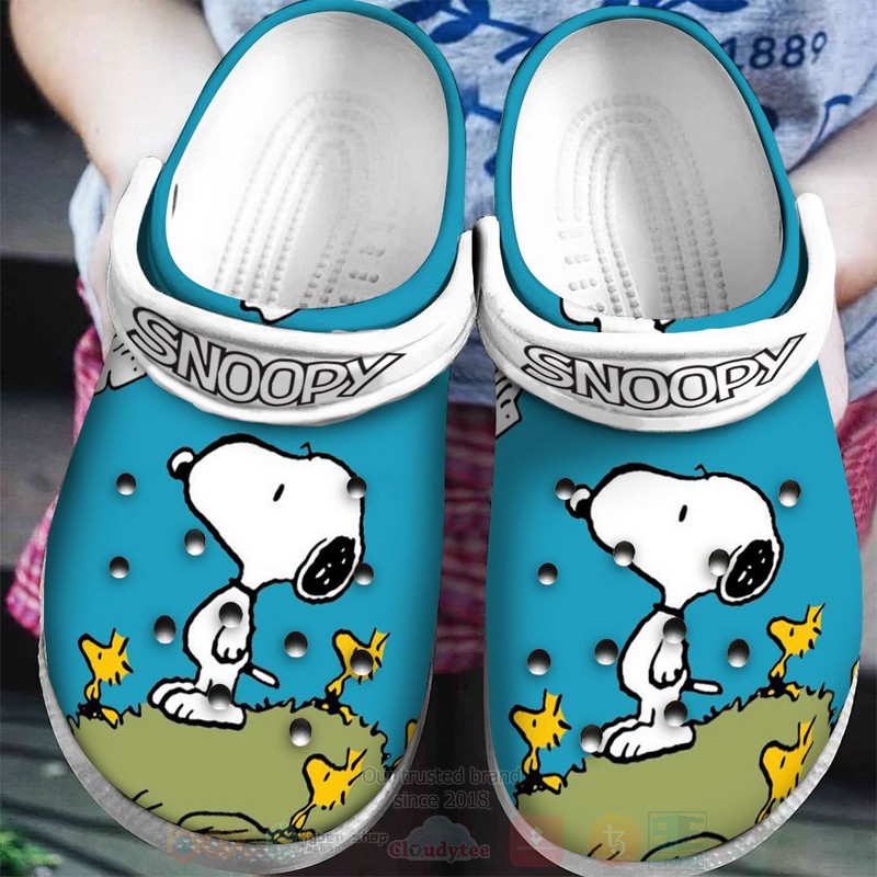 Footwearmerch Snoopy and Woodstock Cartoon Crocs Crocband Clogs Shoes Comfortable For Men Women and Kids