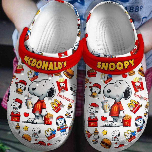 Footwearmerch Snoopy Cartoon Crocs Crocband Clogs Shoes Comfortable For Men Women and Kids