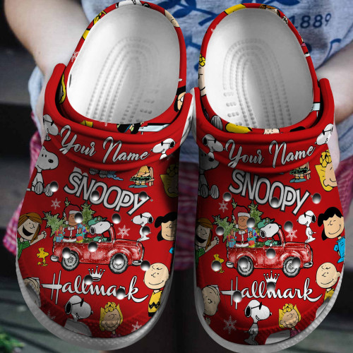 Footwearmerch Snoopy Peanuts Cartoon Christmas Crocs Crocband Clogs Shoes Comfortable For Men Women and Kids