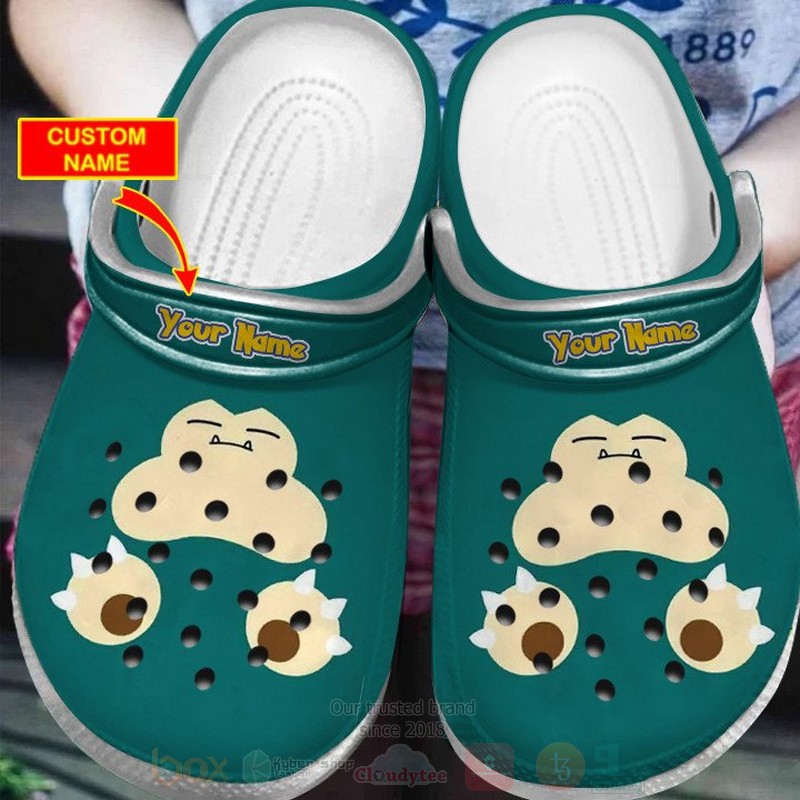Footwearmerch Snorlax Green Pokemon Anime Crocs Crocband Clogs Shoes Comfortable For Men Women and Kids