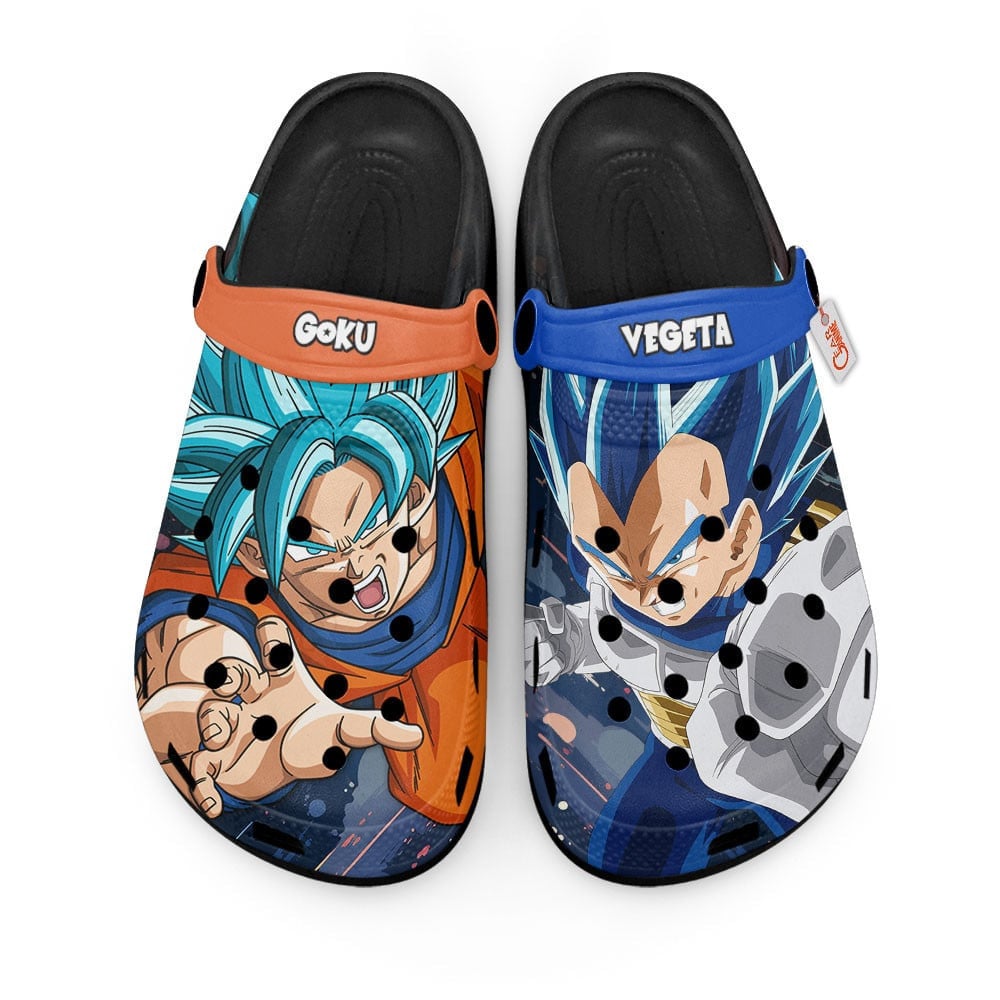 Footwearmerch Son Goku and Vegeta Dragon Ball Anime Crocs Crocband Clogs Shoes Comfortable For Men Women and Kids