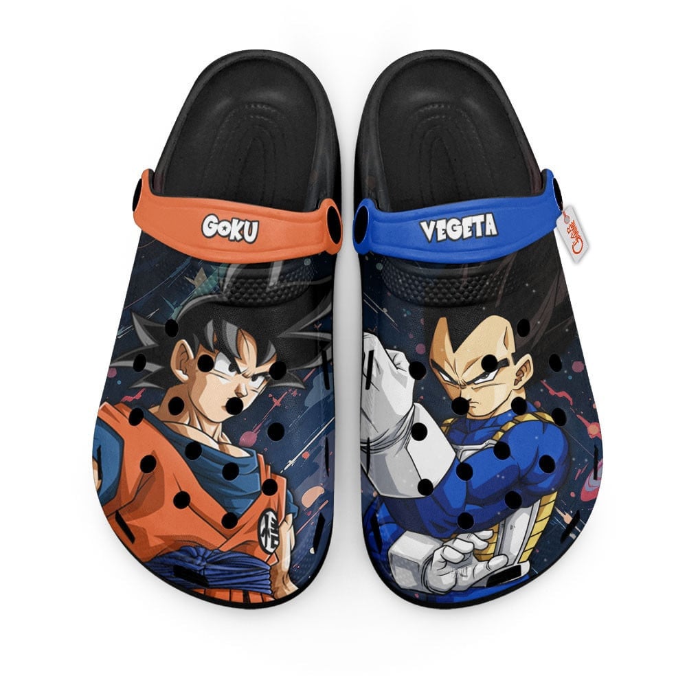 Footwearmerch Son Goku and Vegeta Dragon Ball Anime Crocs Crocband Clogs Shoes Comfortable For Men Women and Kids