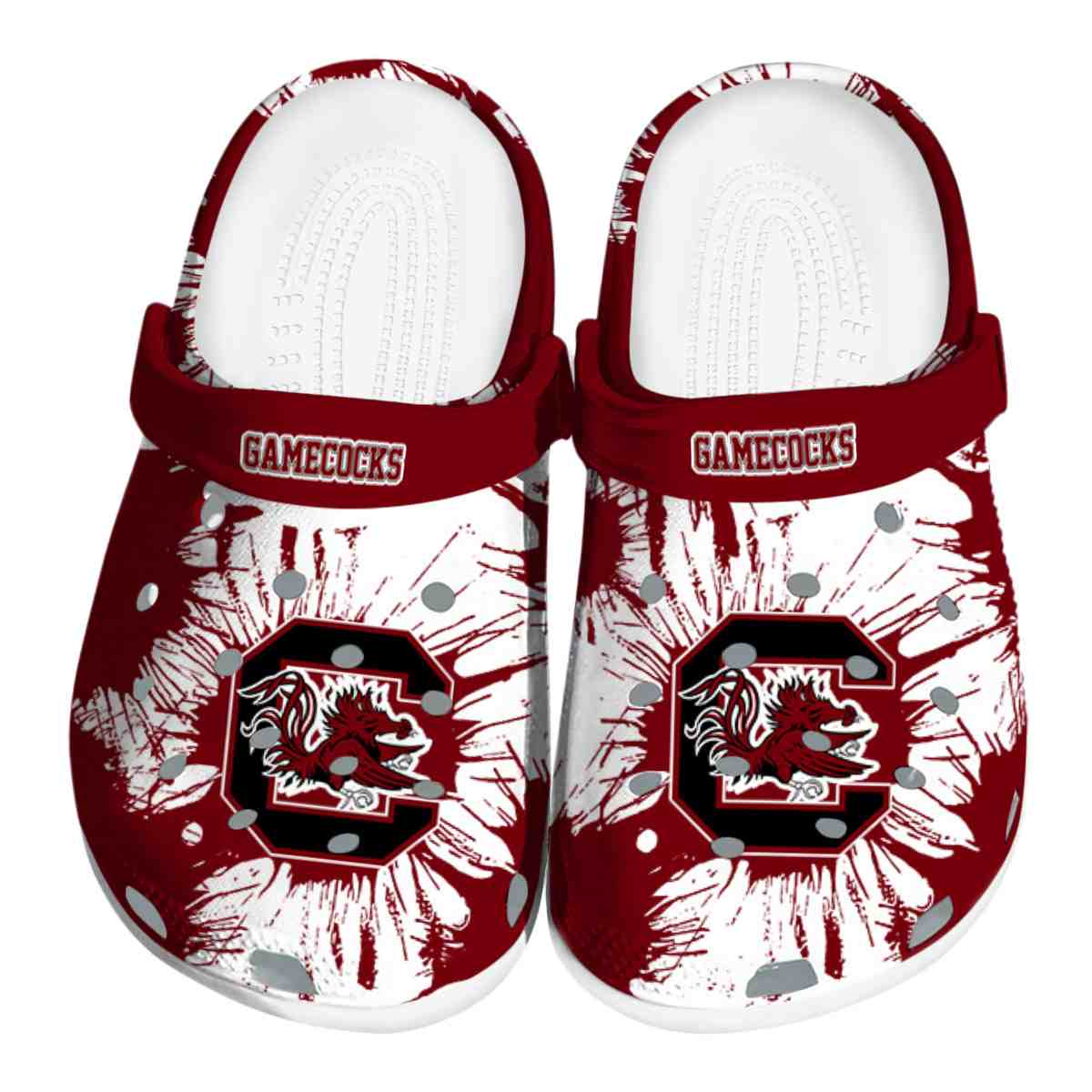 Footwearmerch South Carolina Gamecocks NCAA Sport Crocs Crocband Clogs Shoes Comfortable For Men Women and Kids