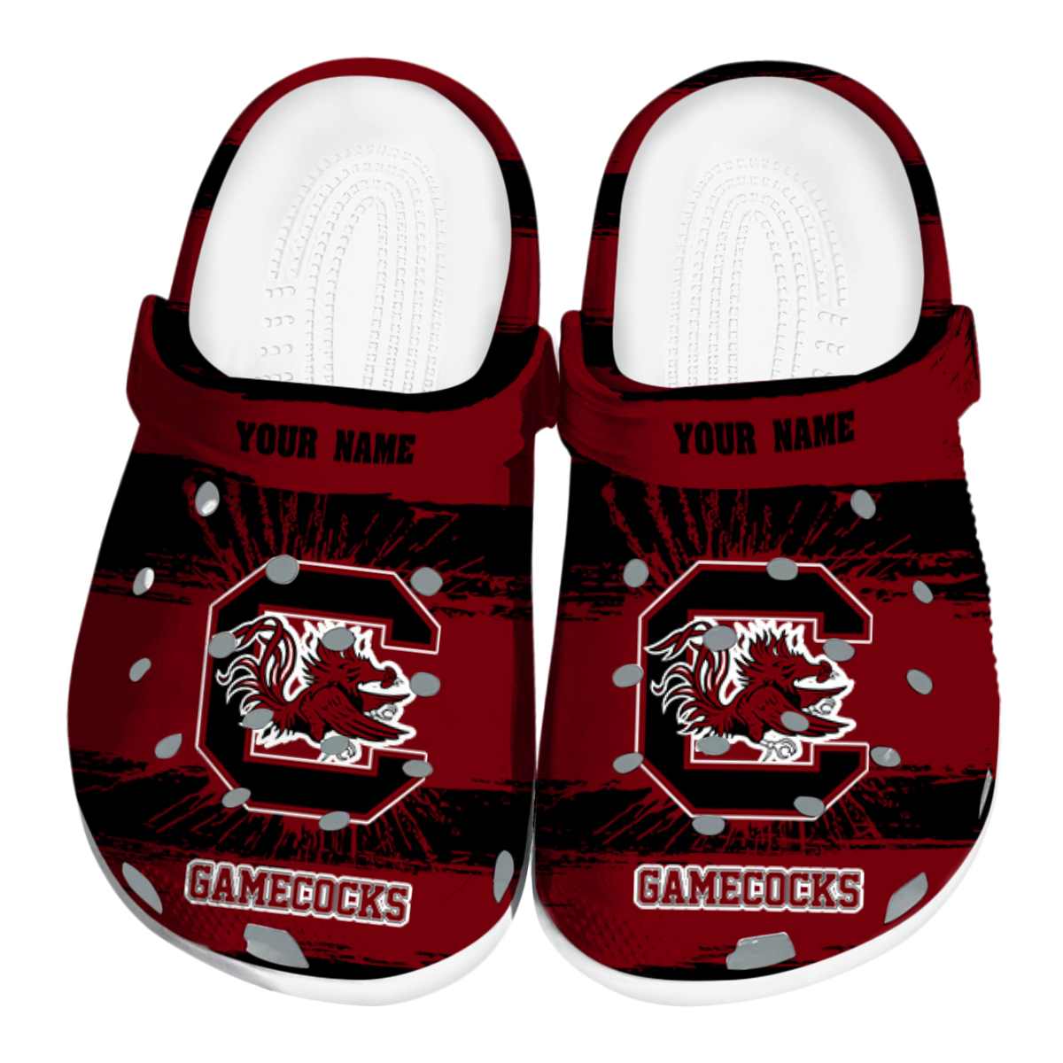 Footwearmerch South Carolina Gamecocks NCAA Sport Crocs Crocband Clogs Shoes Comfortable For Men Women and Kids
