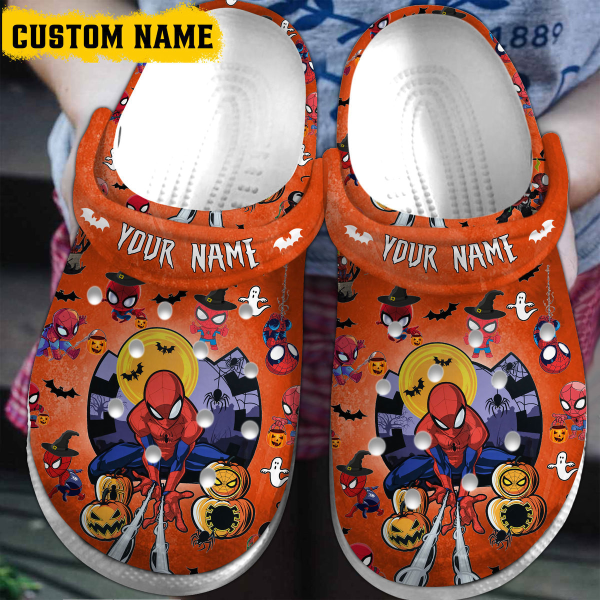 Footwearmerch Spider Man Movie Cartoon Crocs Crocband Clogs Shoes Comfortable For Men Women and Kids