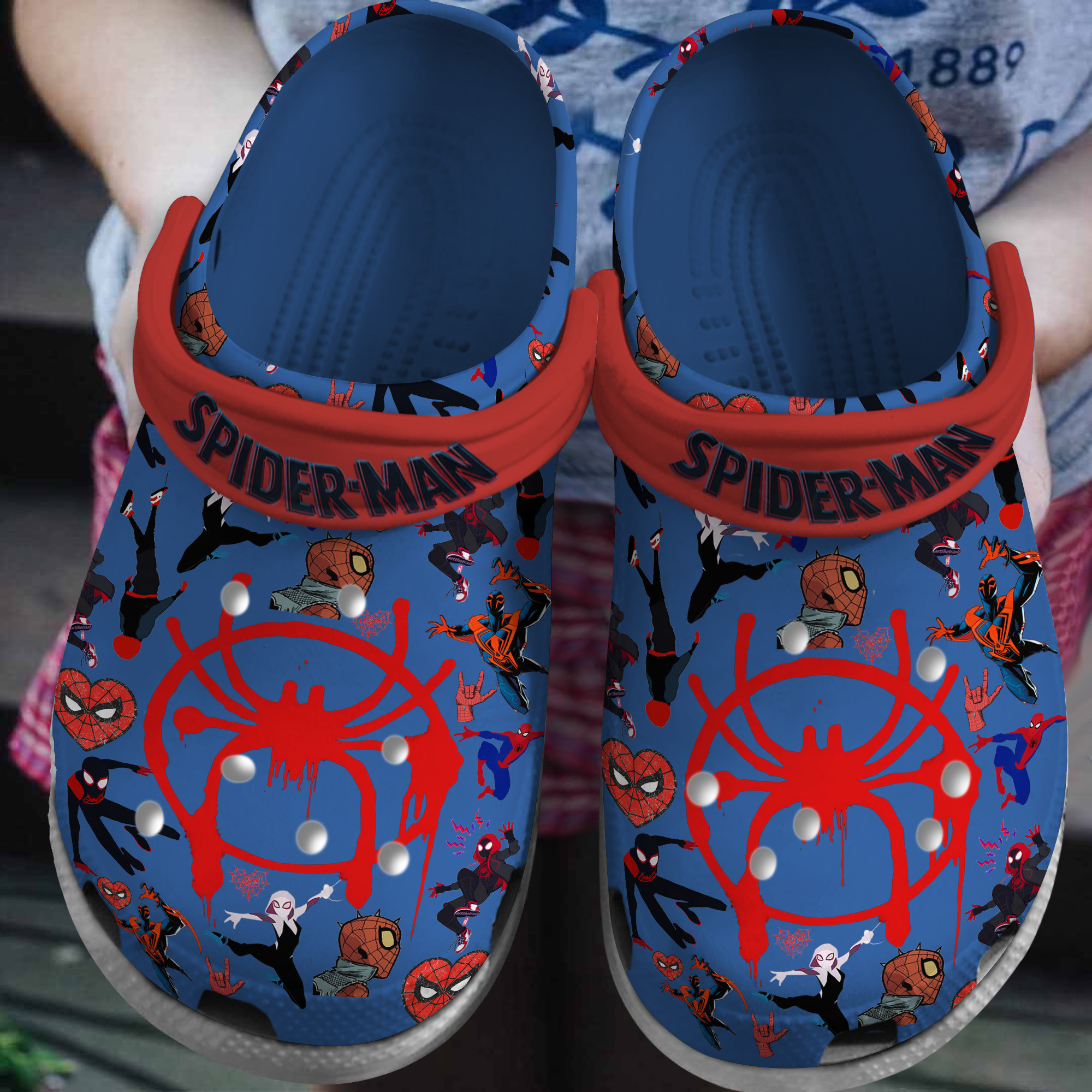 Footwearmerch Spider Man Movie Crocs Crocband Clogs Shoes Comfortable For Men Women and Kids