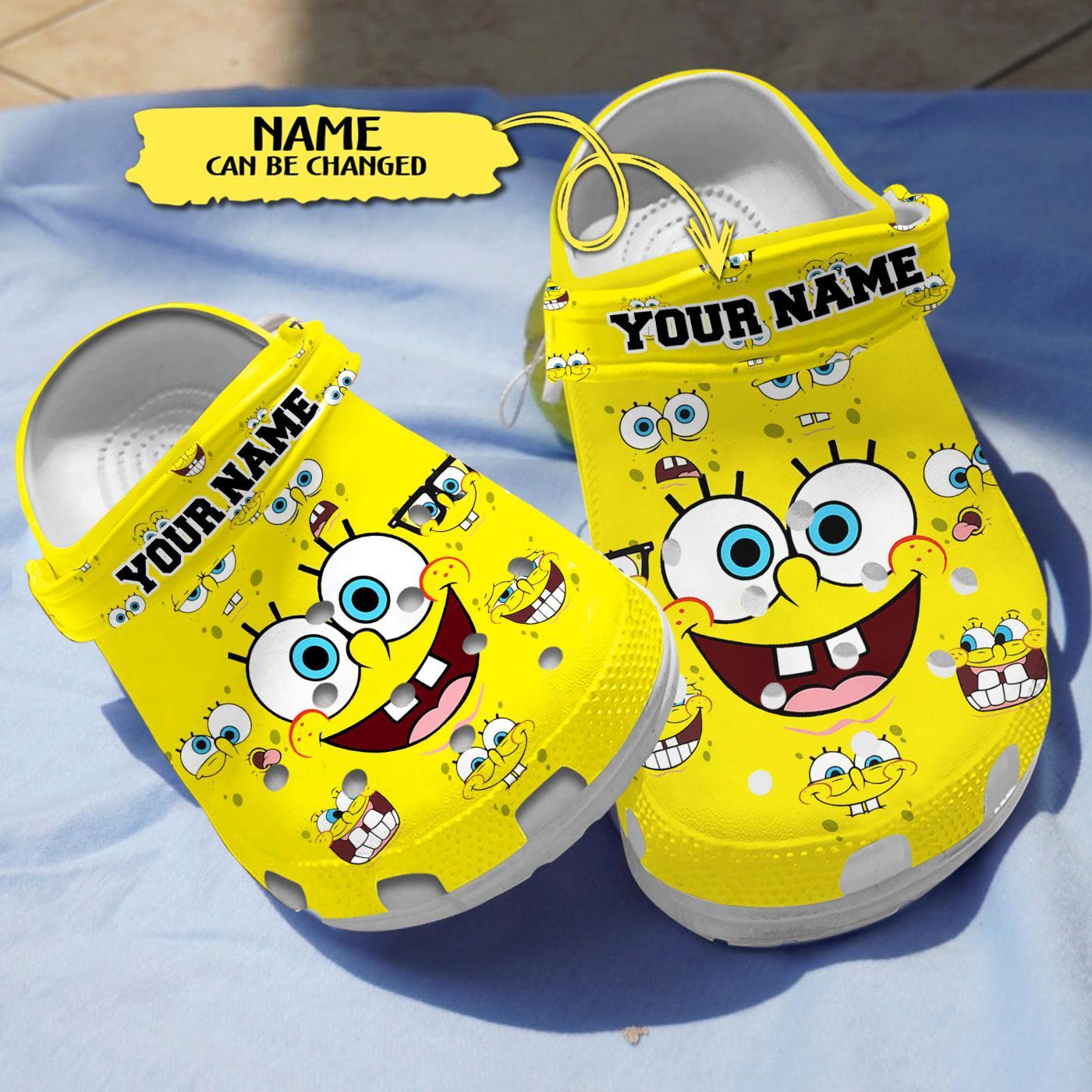 Footwearmerch Spongebob Squarepants Cartoon Crocs Crocband Clogs Shoes Comfortable For Men Women and Kids