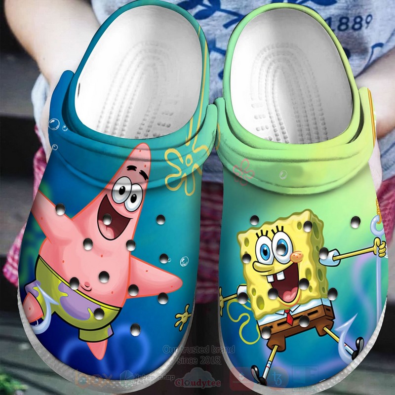 Footwearmerch Spongebob Squarepants Cartoon Crocs Crocband Clogs Shoes Comfortable For Men Women and Kids