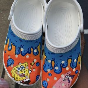 Footwearmerch Spongebob Squarepants Cartoon Crocs Crocband Clogs Shoes Comfortable For Men Women and Kids