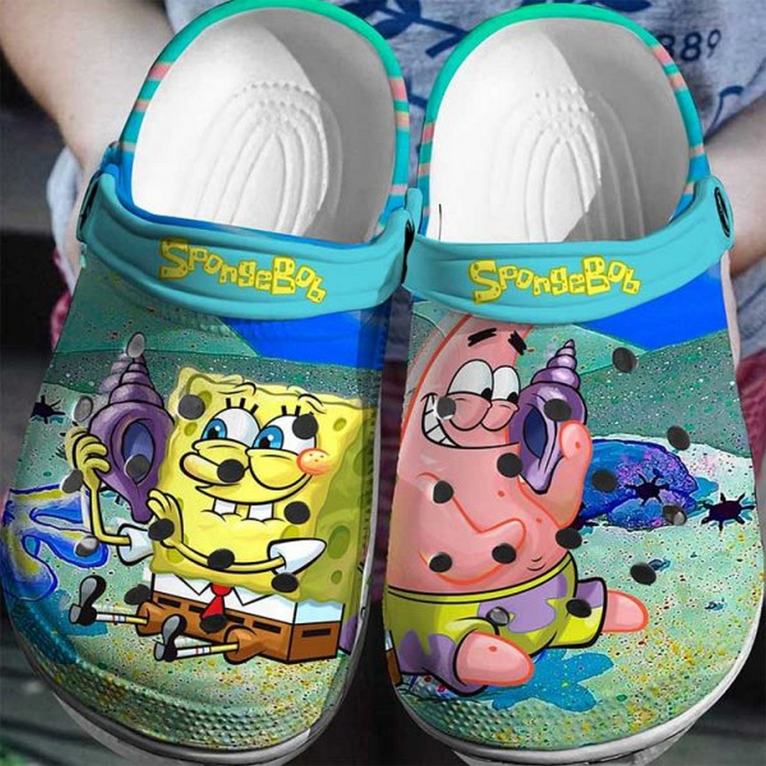 Footwearmerch Spongebob Squarepants Cartoon Crocs Crocband Clogs Shoes Comfortable For Men Women and Kids