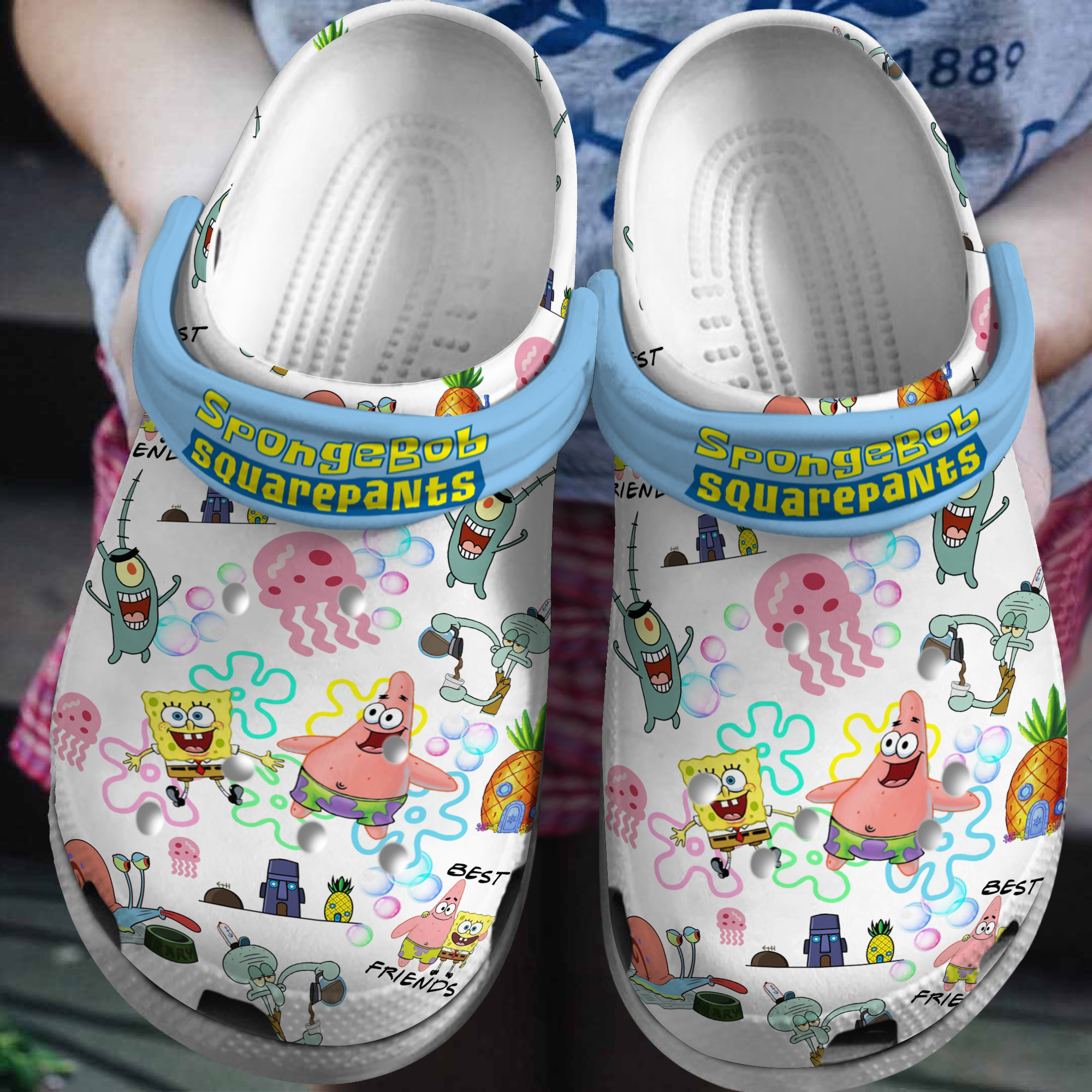 Footwearmerch SpongeBob SquarePants Movie Crocs Crocband Clogs Shoes Comfortable For Men Women and Kids