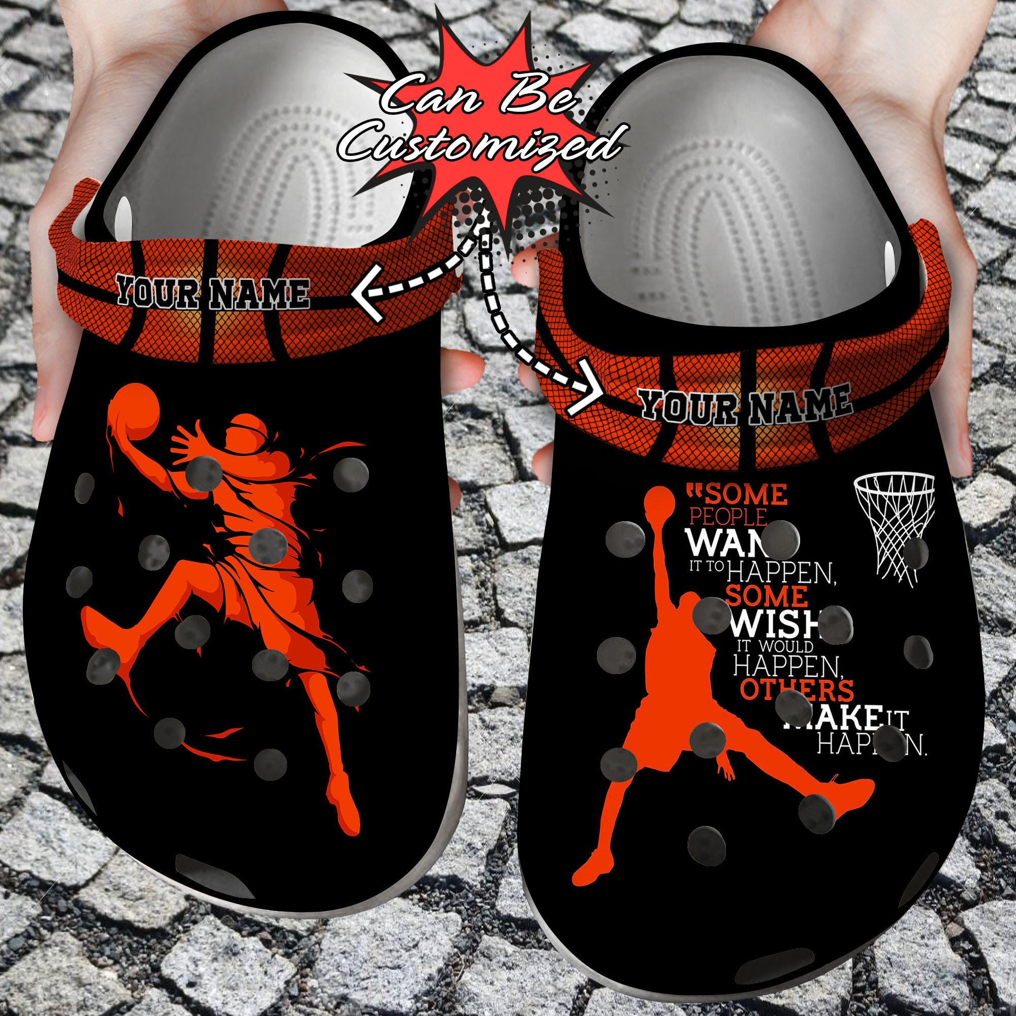 Footwearmerch Sport Personalized Playing Basketball Player Clog Shoes