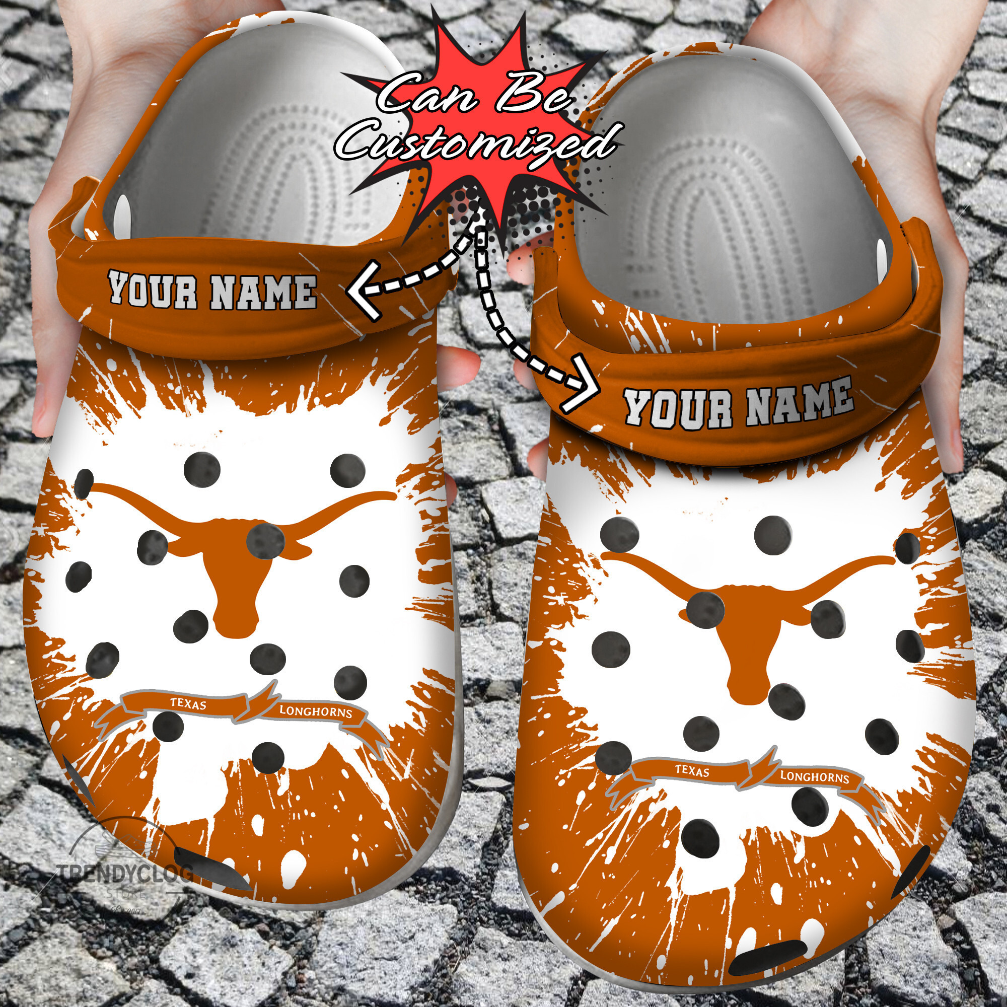 Footwearmerch Sport Personalized T Longhorns University Team Clog Shoes