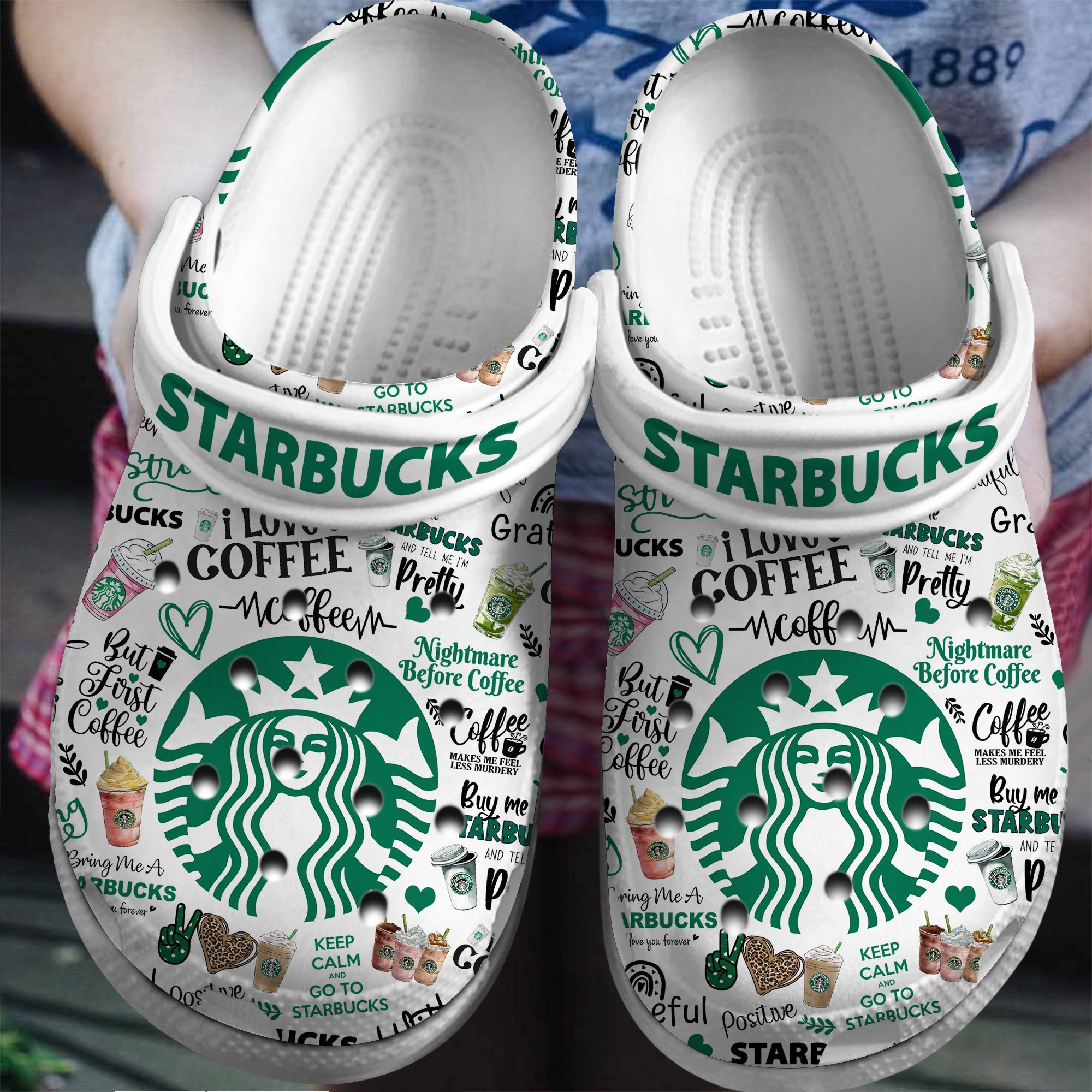 Footwearmerch Starbucks Crocs Crocband Clogs Shoes Comfortable For Men Women and Kids