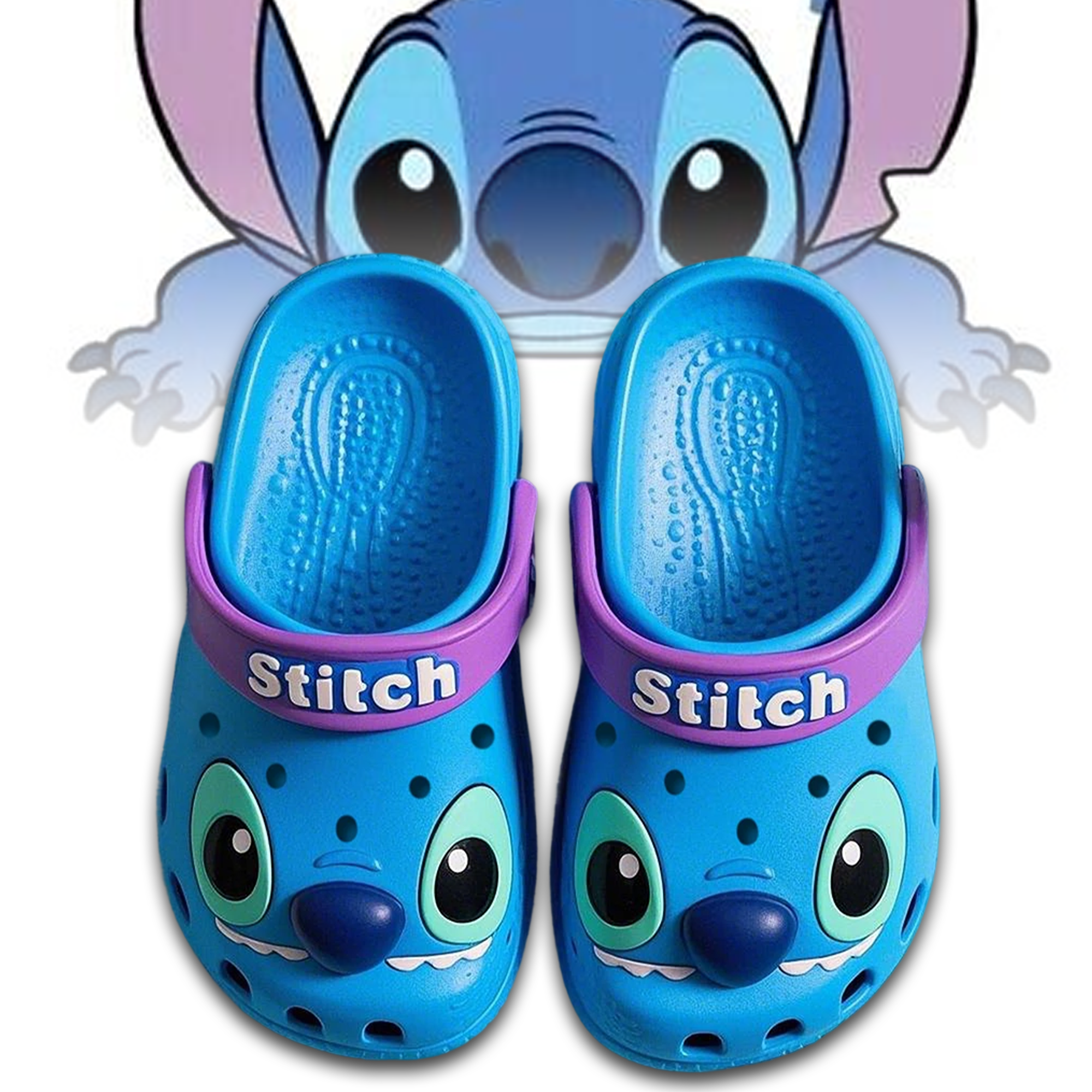 Footwearmerch Stitch Cartoon Crocs Crocband Clogs Shoes Comfortable For Men Women and Kids
