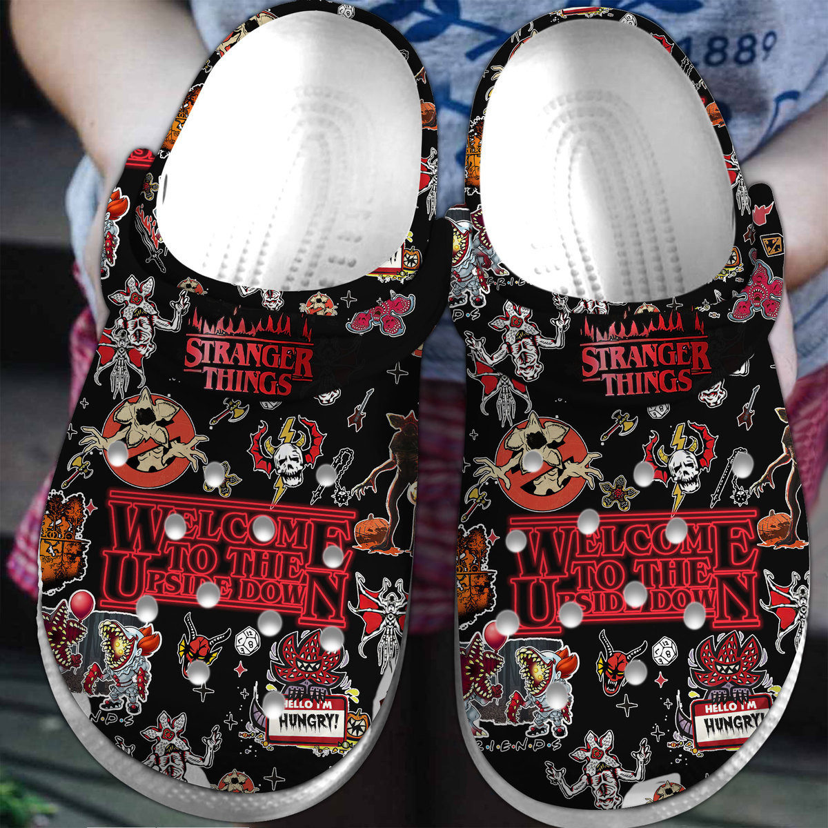 Footwearmerch Stranger Things TV Series Crocs Crocband Clogs Shoes Comfortable For Men Women and Kids