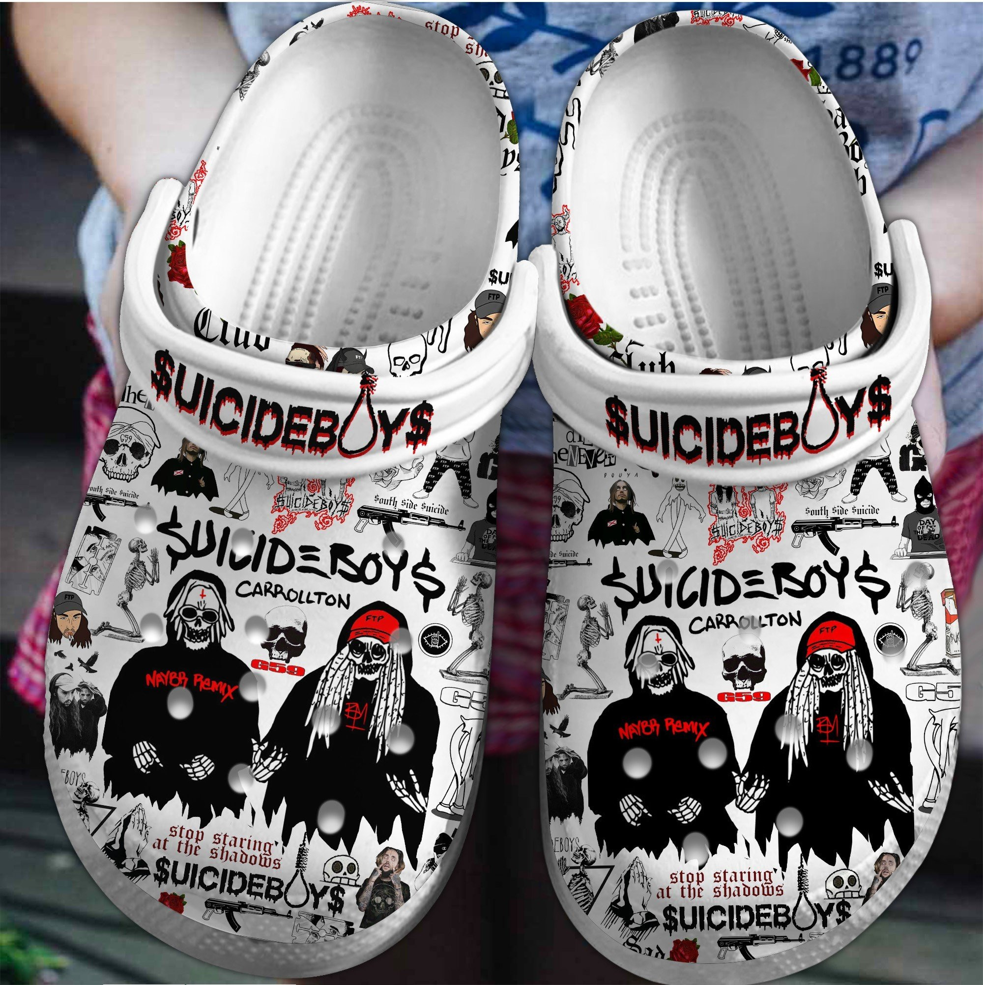 Footwearmerch Suicideboys Music Crocs Crocband Clogs Shoes Comfortable For Men Women and Kids