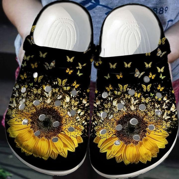 Footwearmerch Sunflower Butterflies Shoes