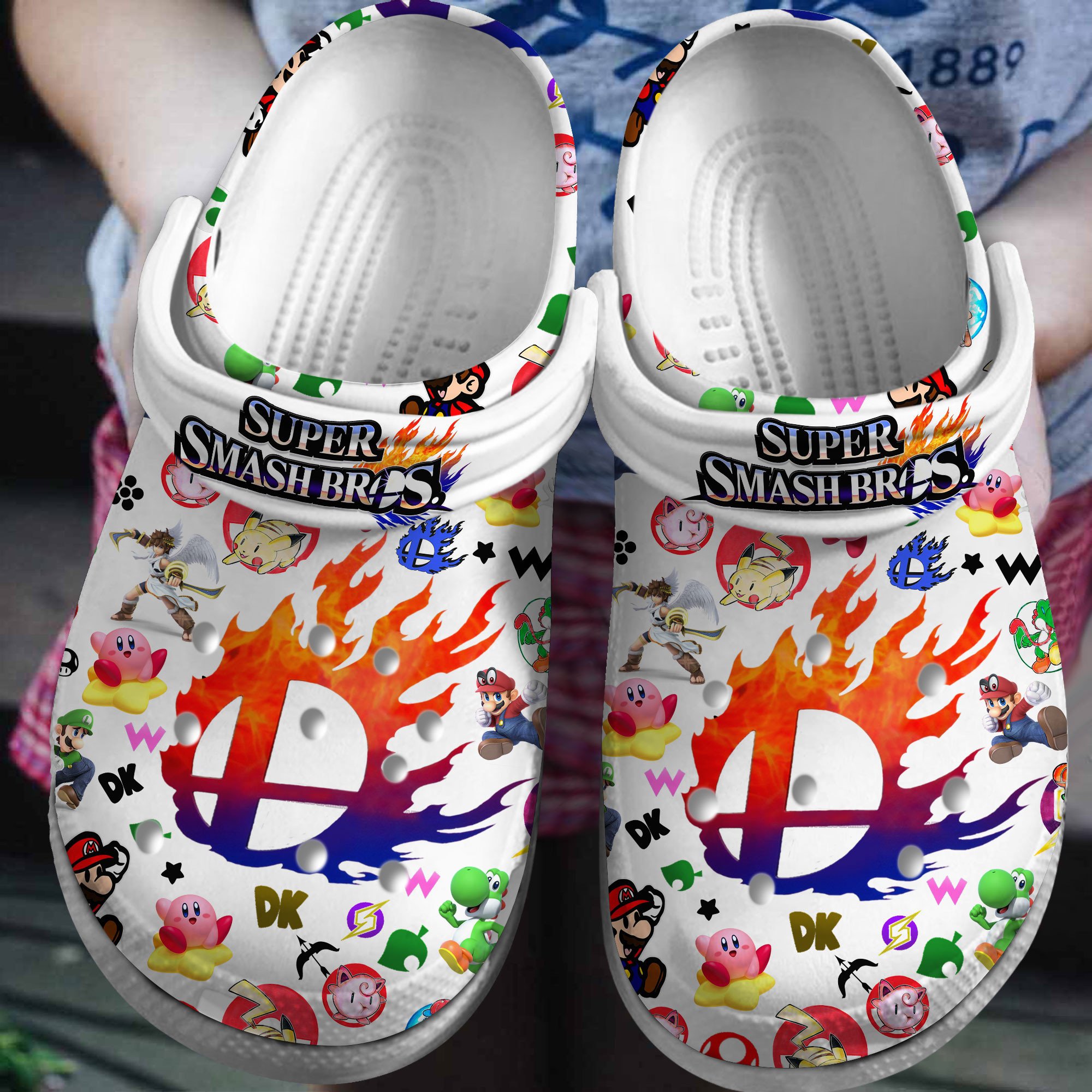 Footwearmerch Super Smash Bros. Ultimate Game Crocs Crocband Clogs Shoes Comfortable For Men Women and Kids