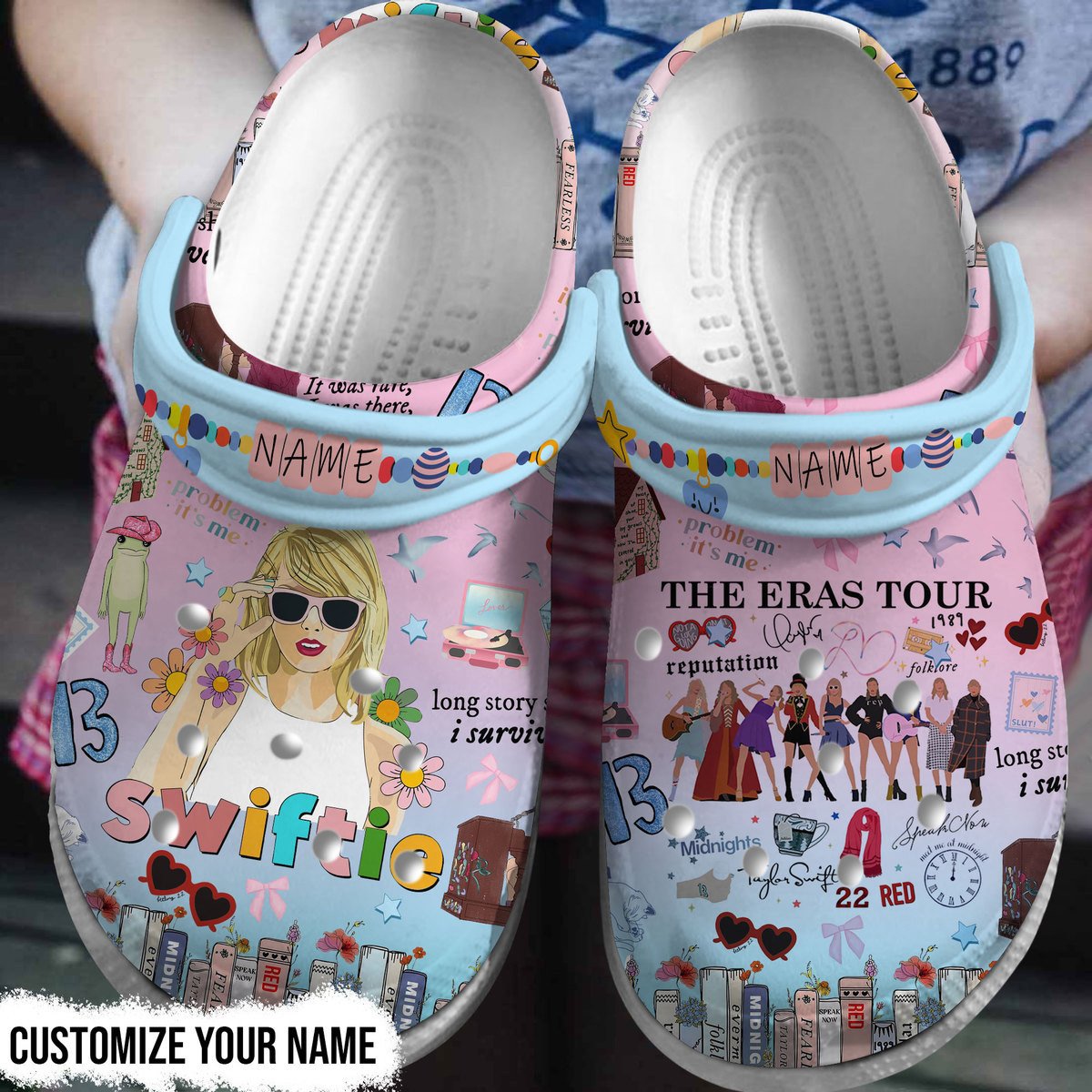 Footwearmerch Taylor Swift Music Crocs Crocband Clogs Shoes Comfortable For Men Women and Kids