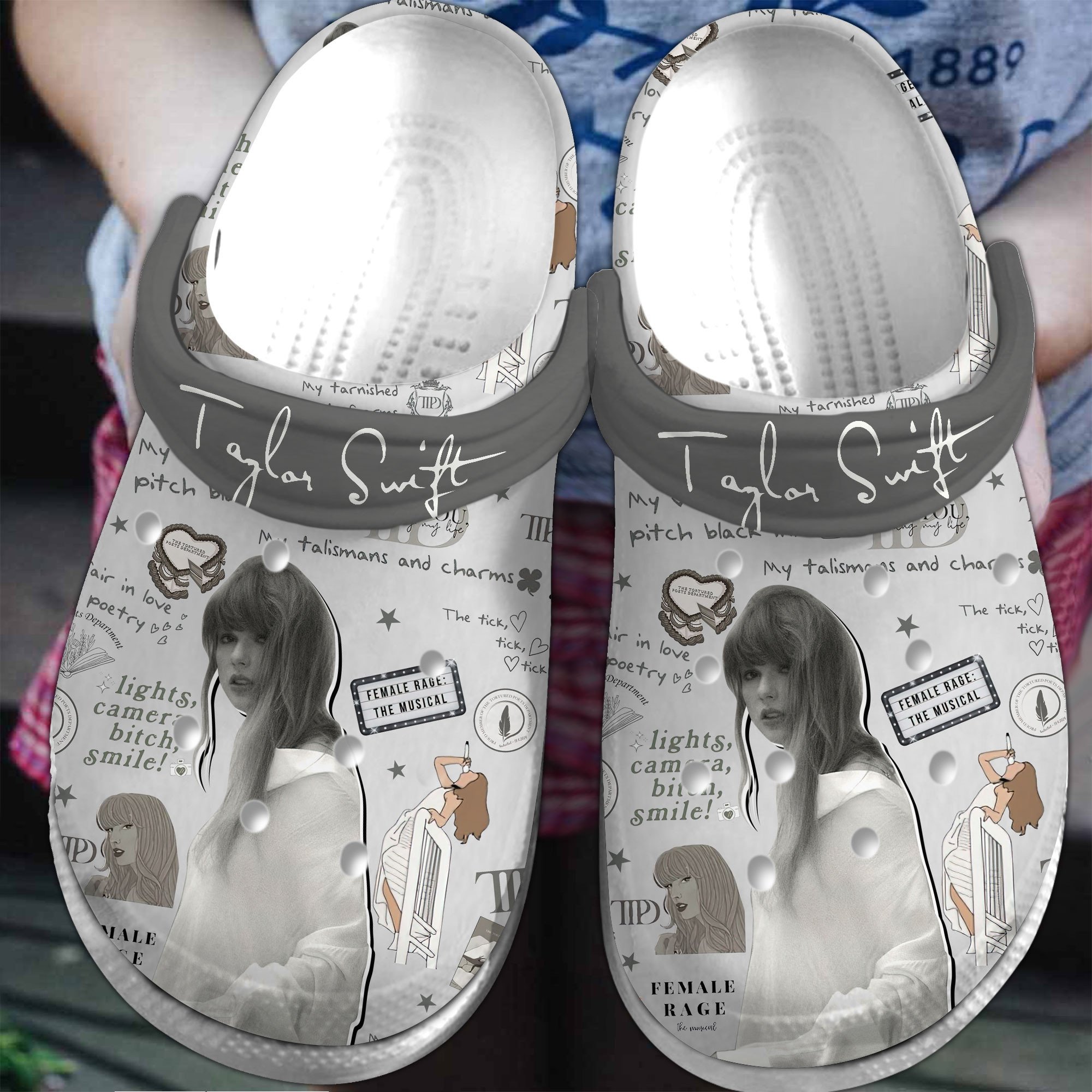 Footwearmerch Taylor Swift Music Crocs Crocband Clogs Shoes Comfortable For Men Women and Kids