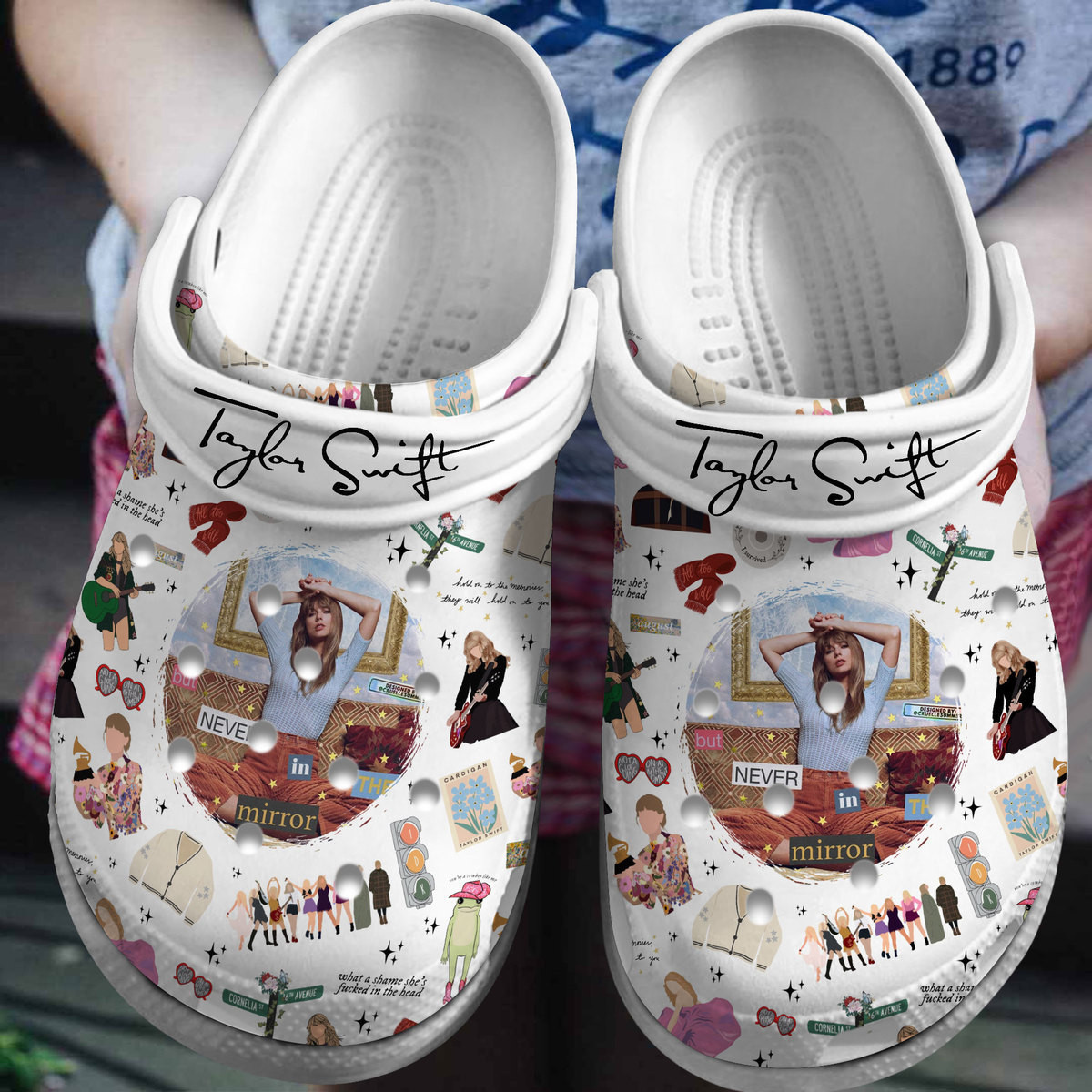 Footwearmerch Taylor Swift Music Crocs Crocband Clogs Shoes Comfortable For Men Women and Kids